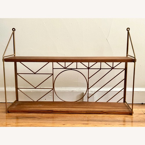 Used Decorative 2-Tier Wood Wall Shelf for sale on AptDeco