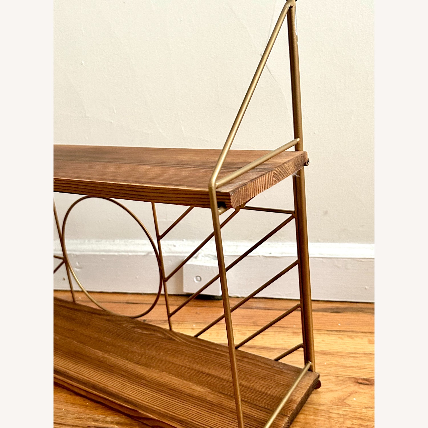 Decorative 2-Tier Wood Wall Shelf - image-2
