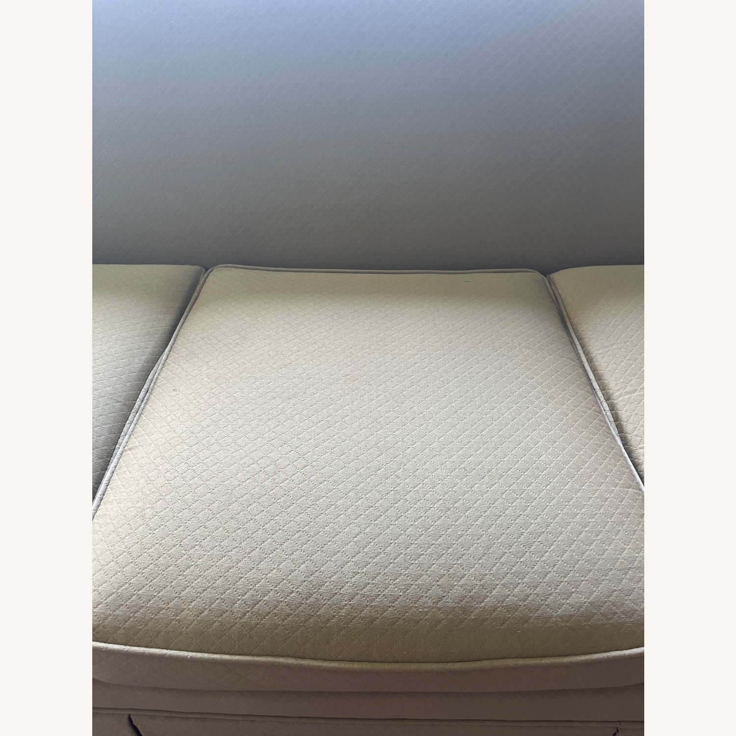 Ethan Allen Green Polyester 3+ Seater Sofa - image-6