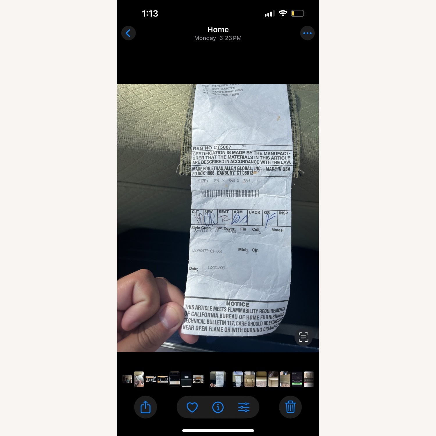 Ethan Allen Green Polyester 3+ Seater Sofa - image-4