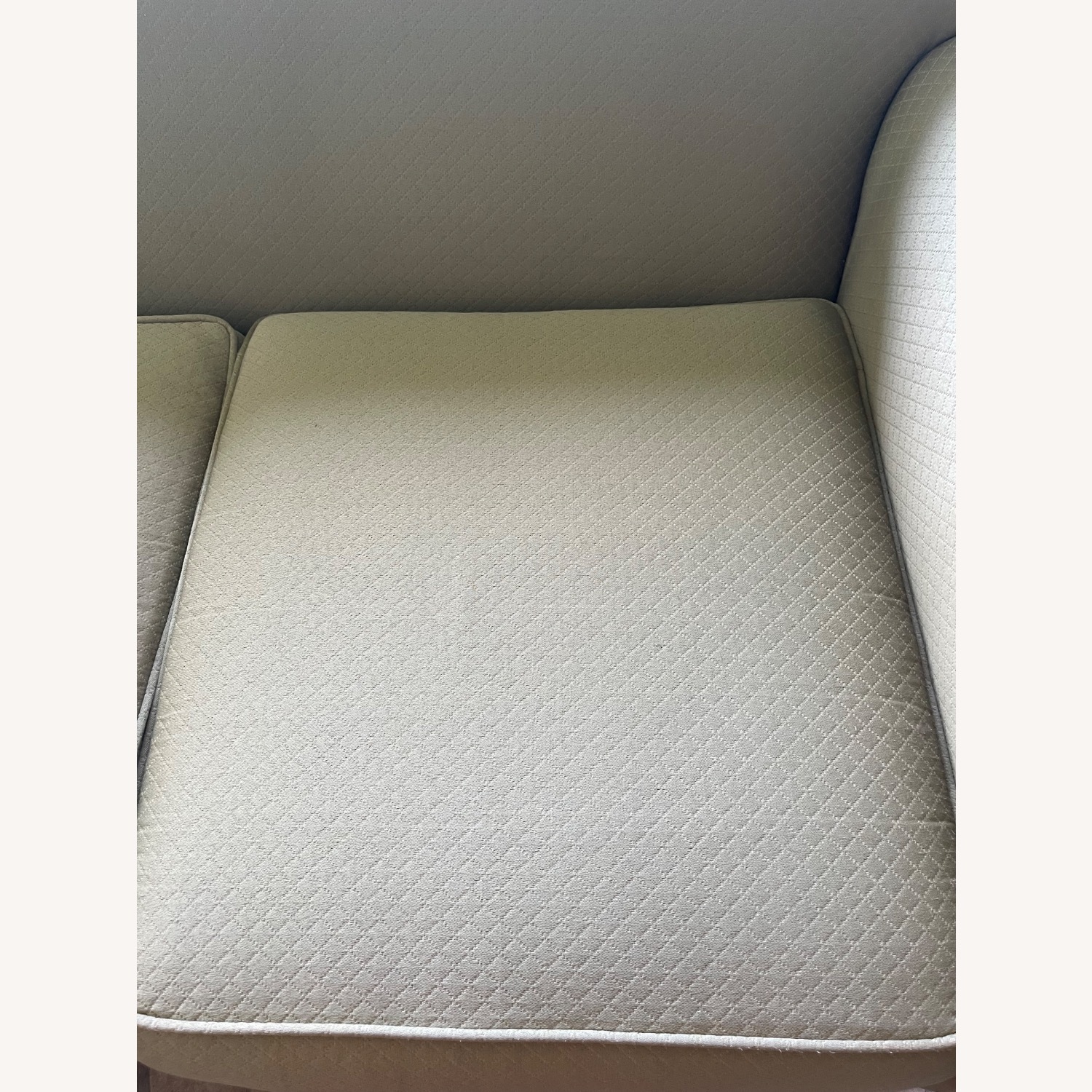 Ethan Allen Green Polyester 3+ Seater Sofa - image-7