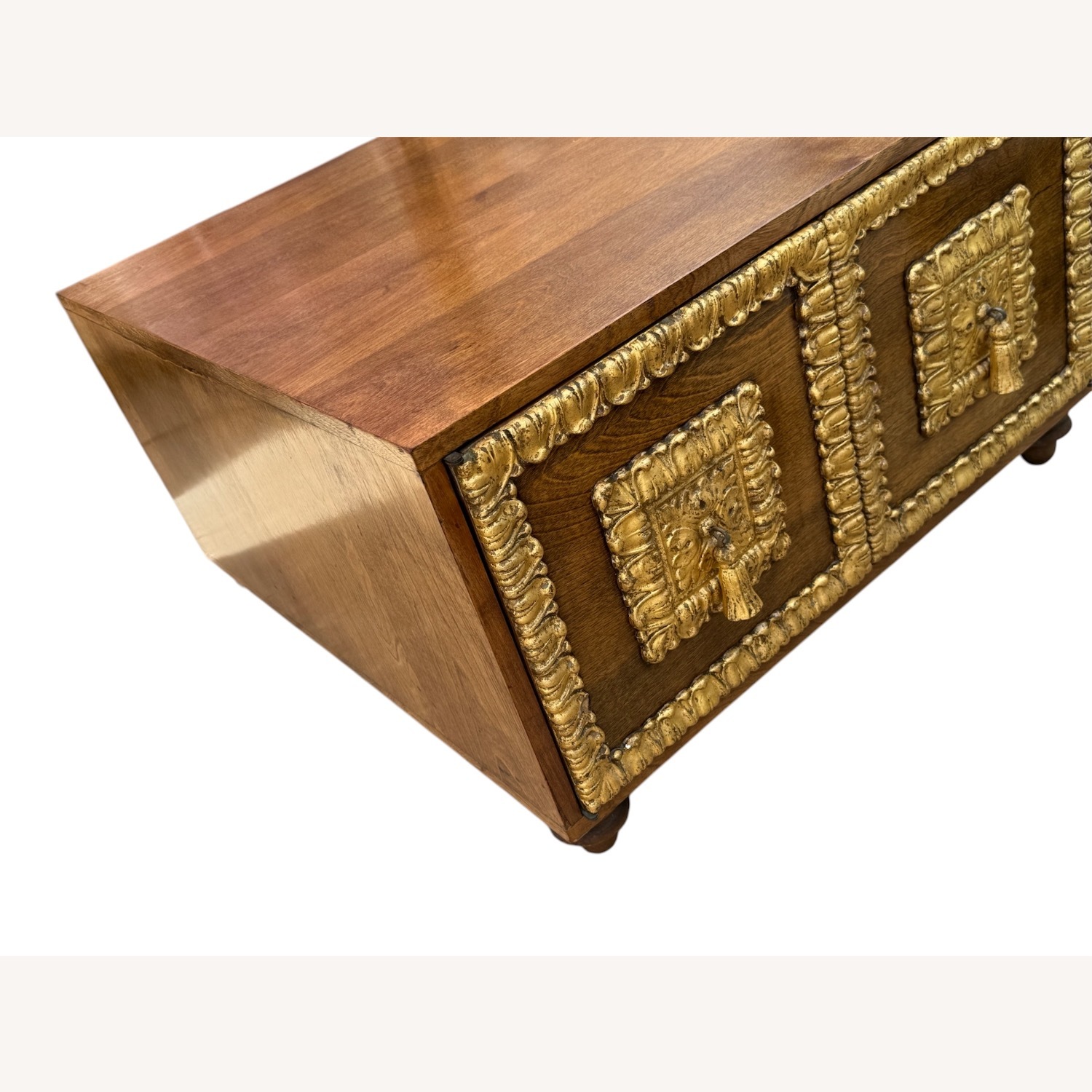 Elegant Louis XVI-Style Cabinet Ornate Gilt Doors - image-8