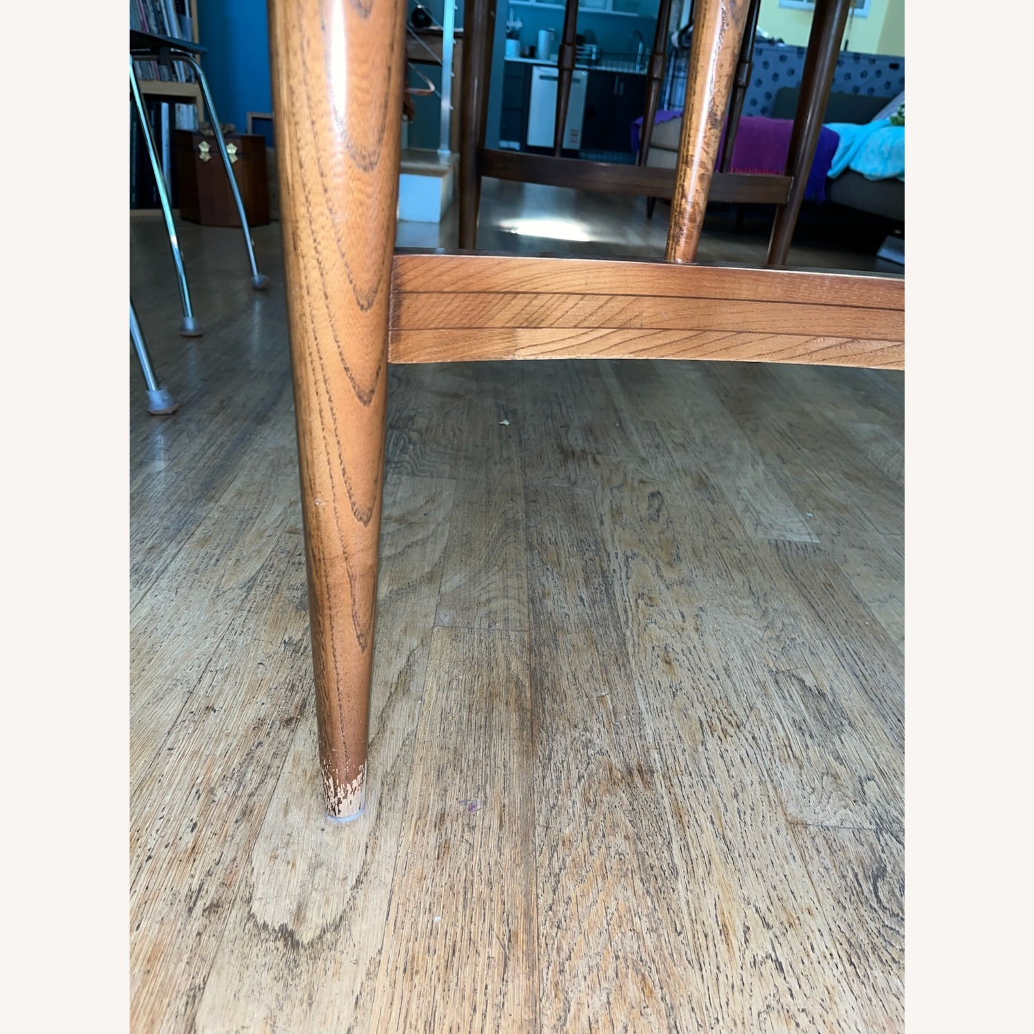 Vintage Natural Cherry Wood Dining Table - image-7