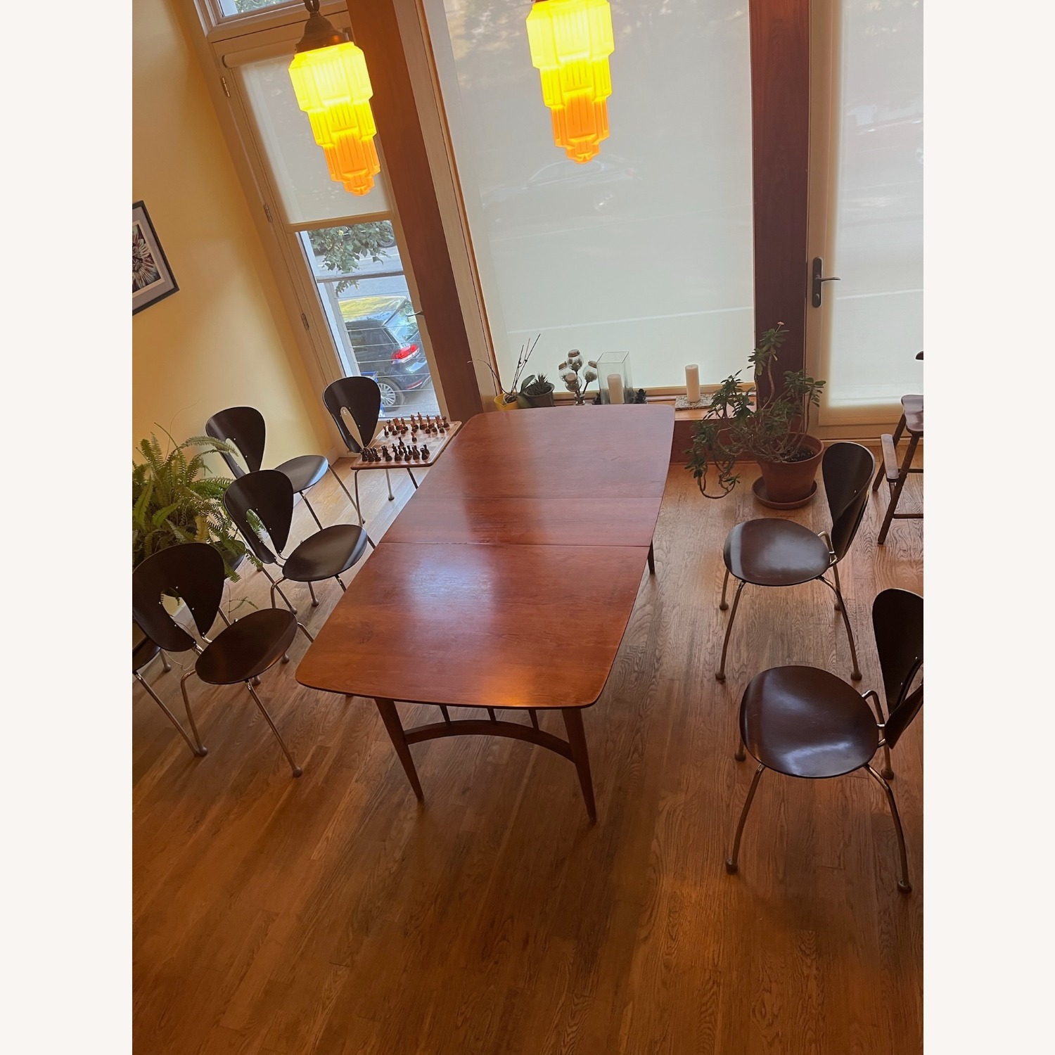 Vintage Natural Cherry Wood Dining Table - image-10