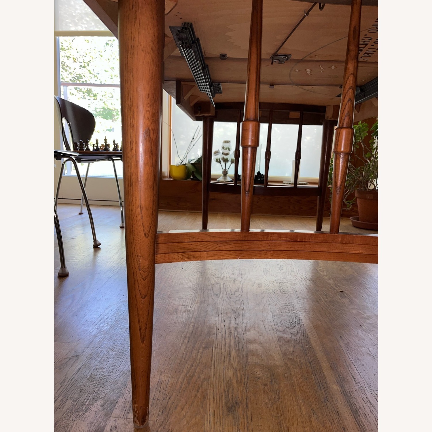 Vintage Natural Cherry Wood Dining Table - image-9