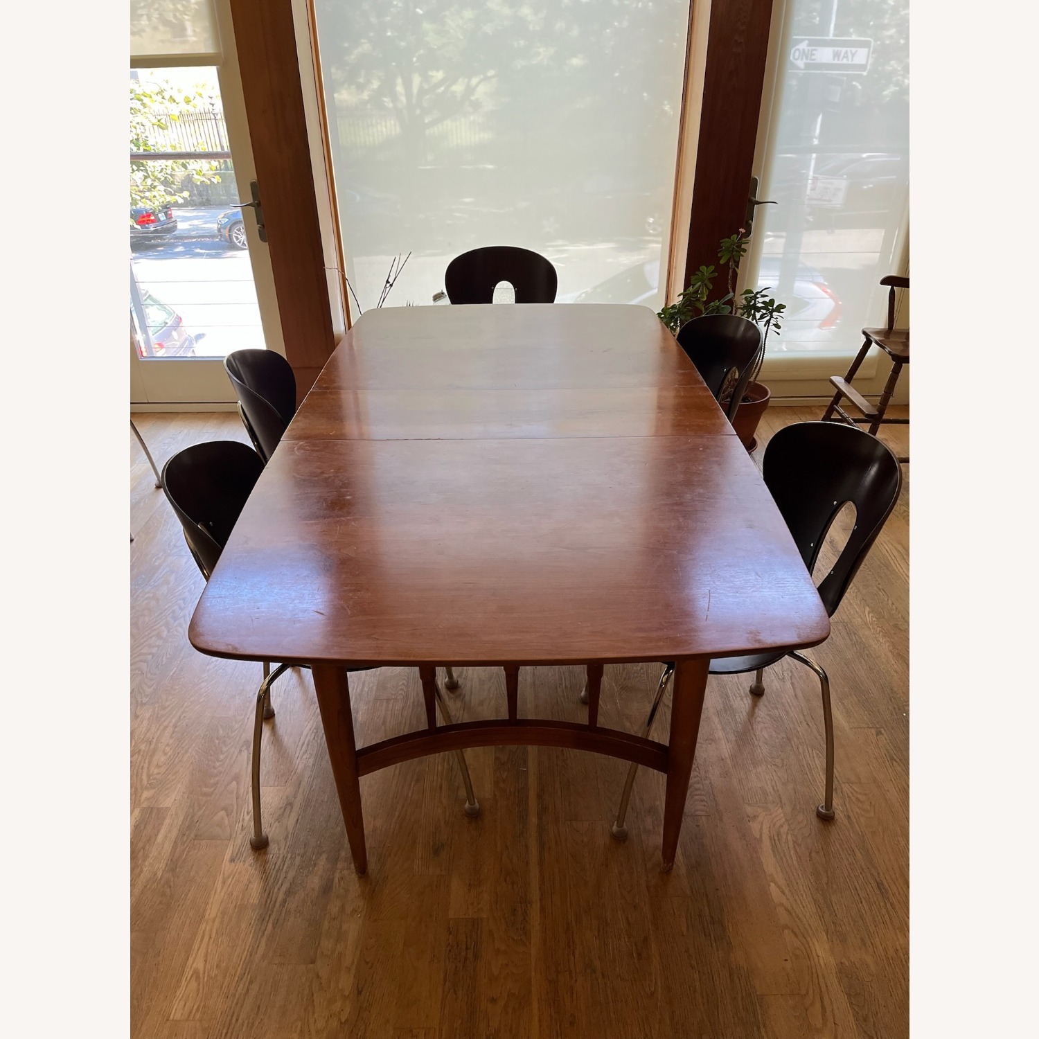 Vintage Natural Cherry Wood Dining Table - image-0