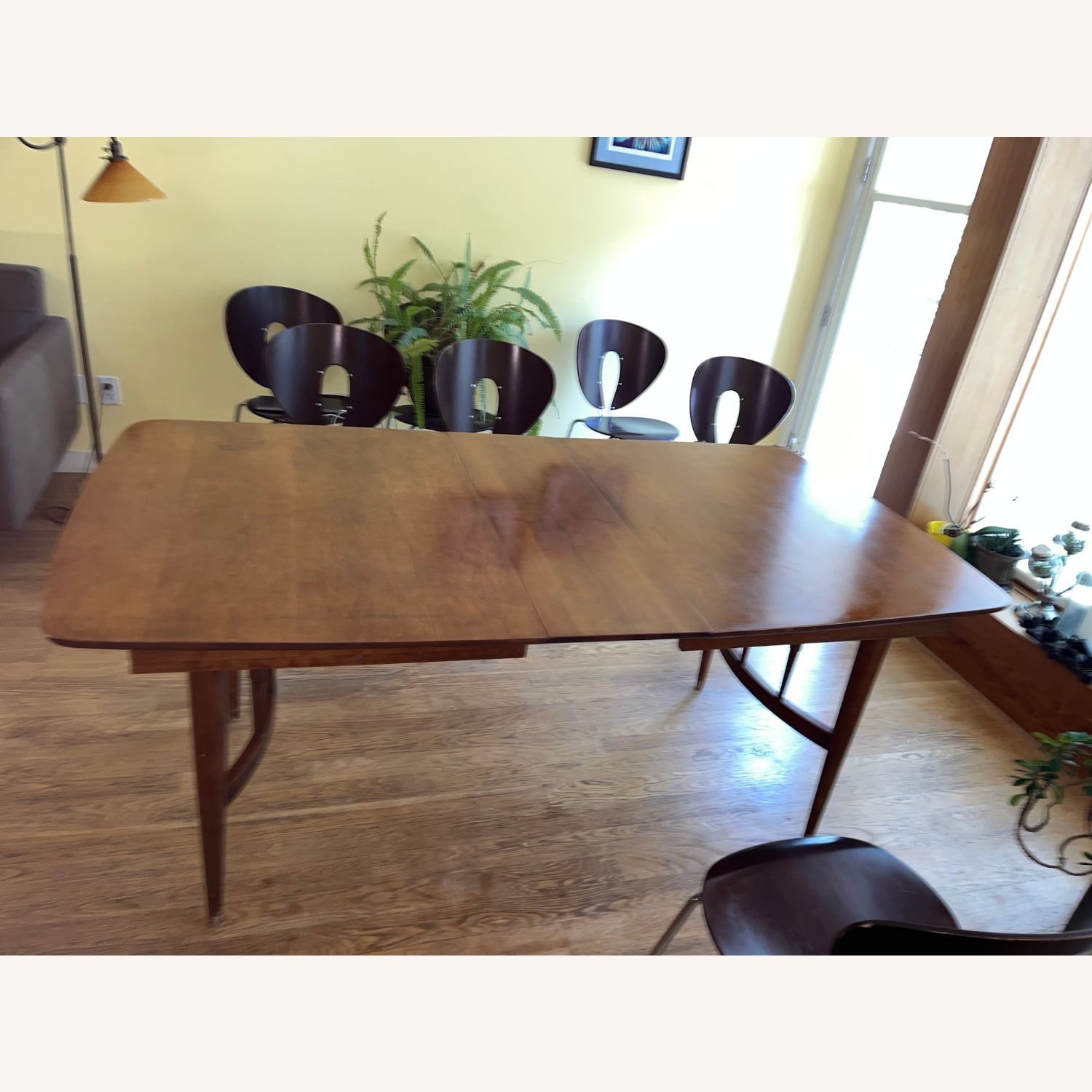Vintage Natural Cherry Wood Dining Table - image-1