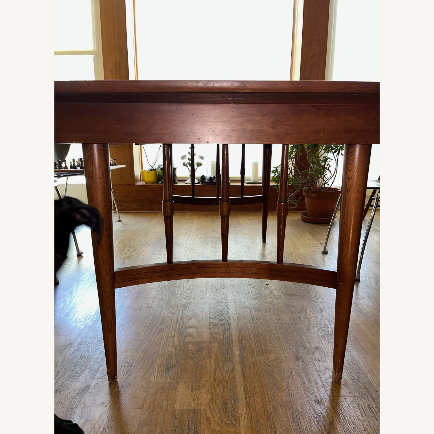 Vintage Natural Cherry Wood Dining Table - image-6