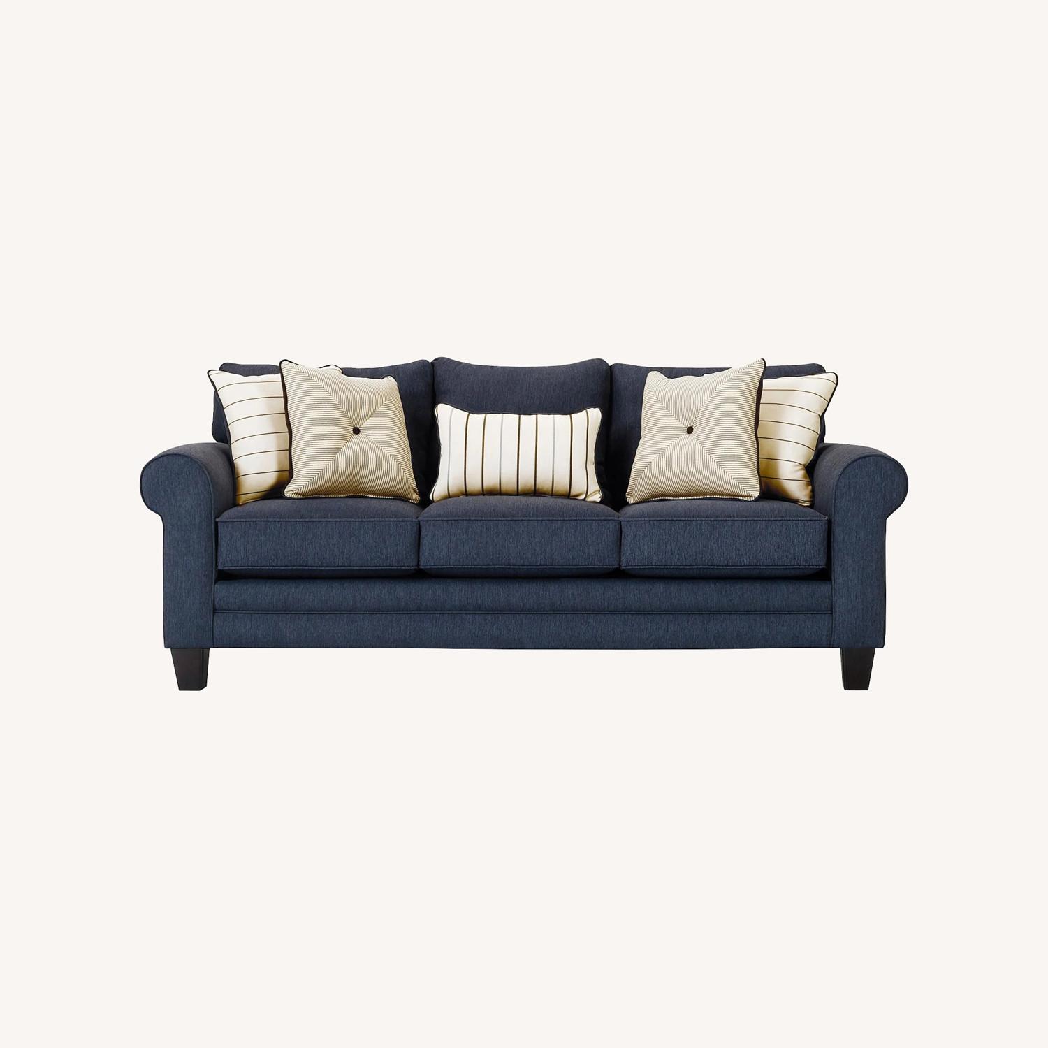 McKinley Navy Blue 3 Seater Sofa - image-0
