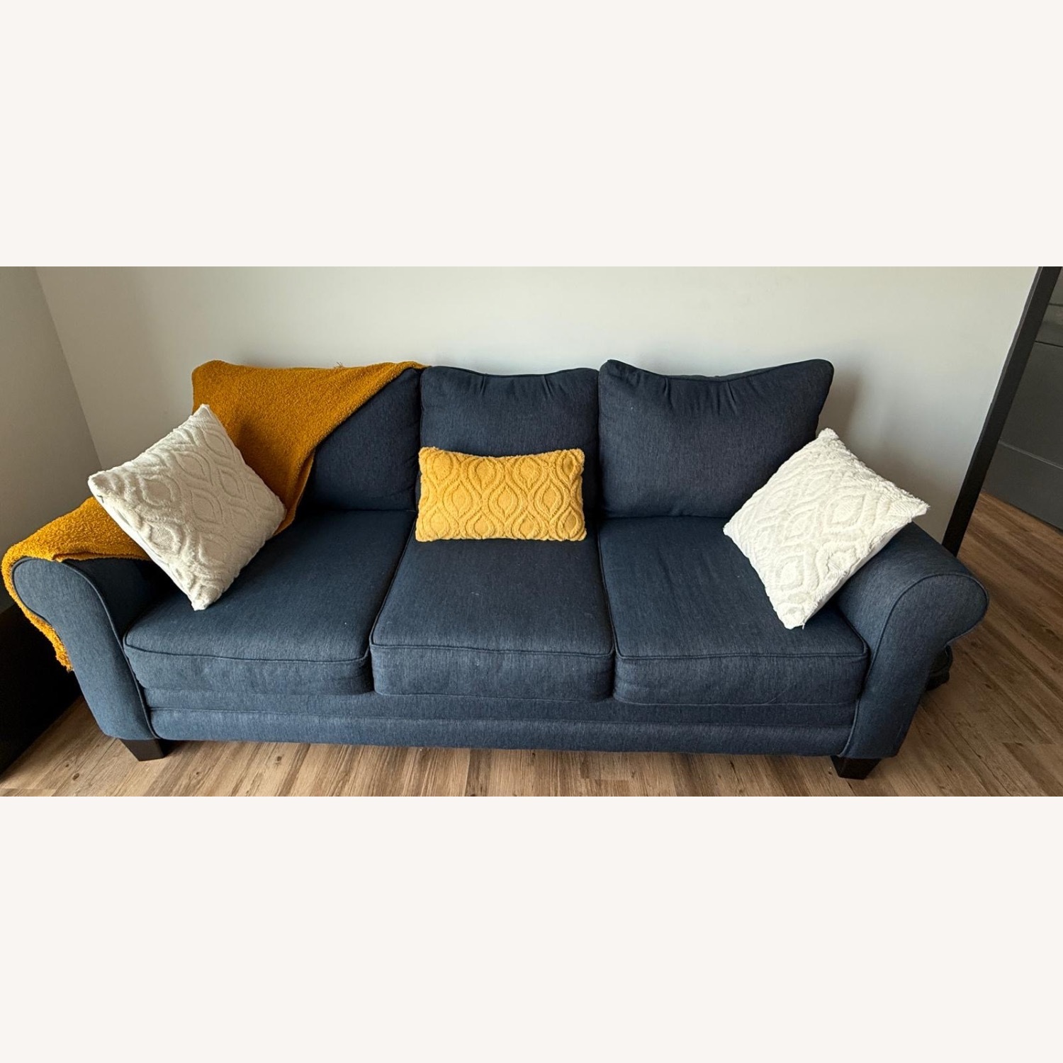 McKinley Navy Blue 3 Seater Sofa - image-1