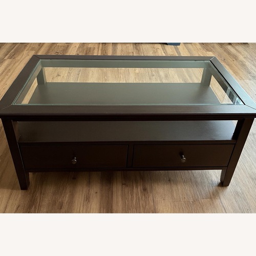 Used IKEA IDANÄS Dark Brown Coffee Table for sale on AptDeco