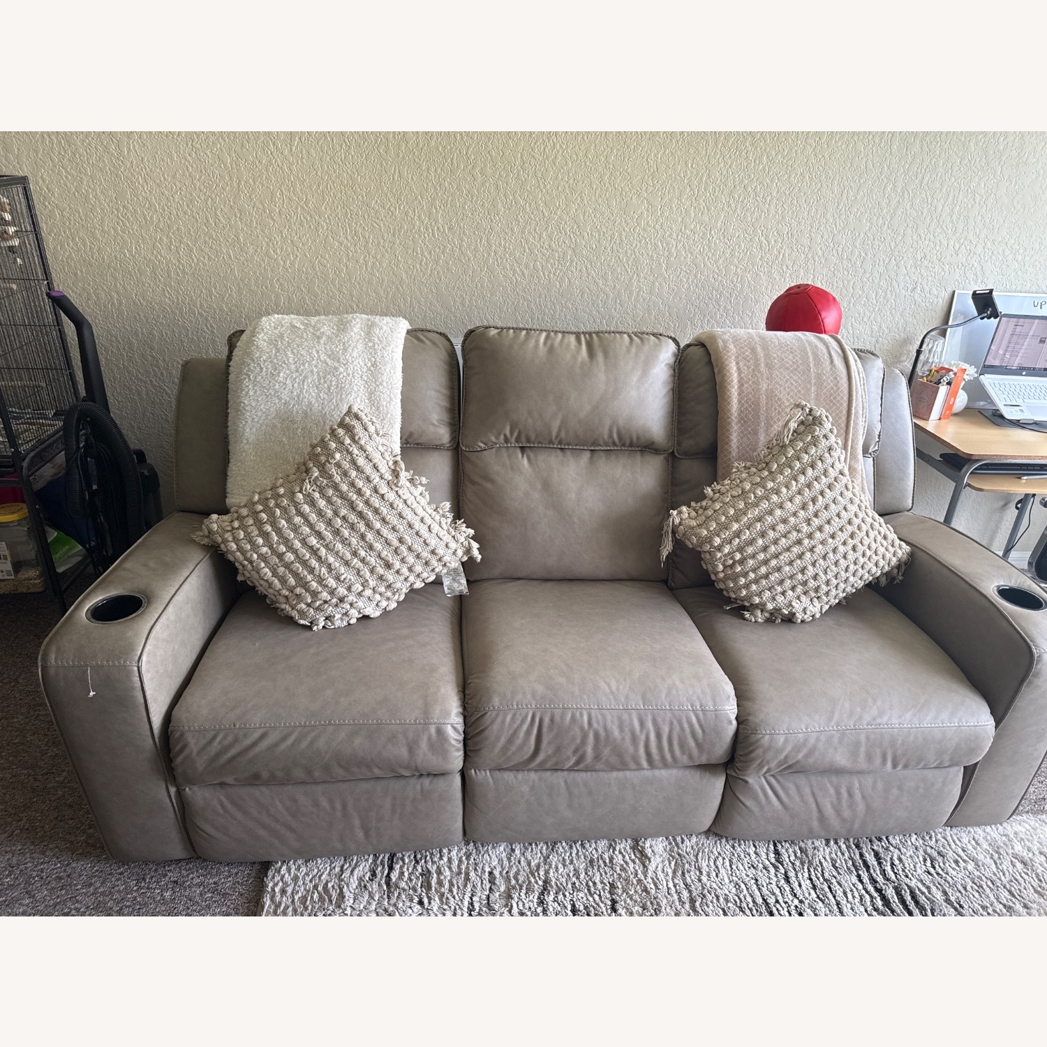 Vantage Fine Furniture Light Gray Loveseat - image-1