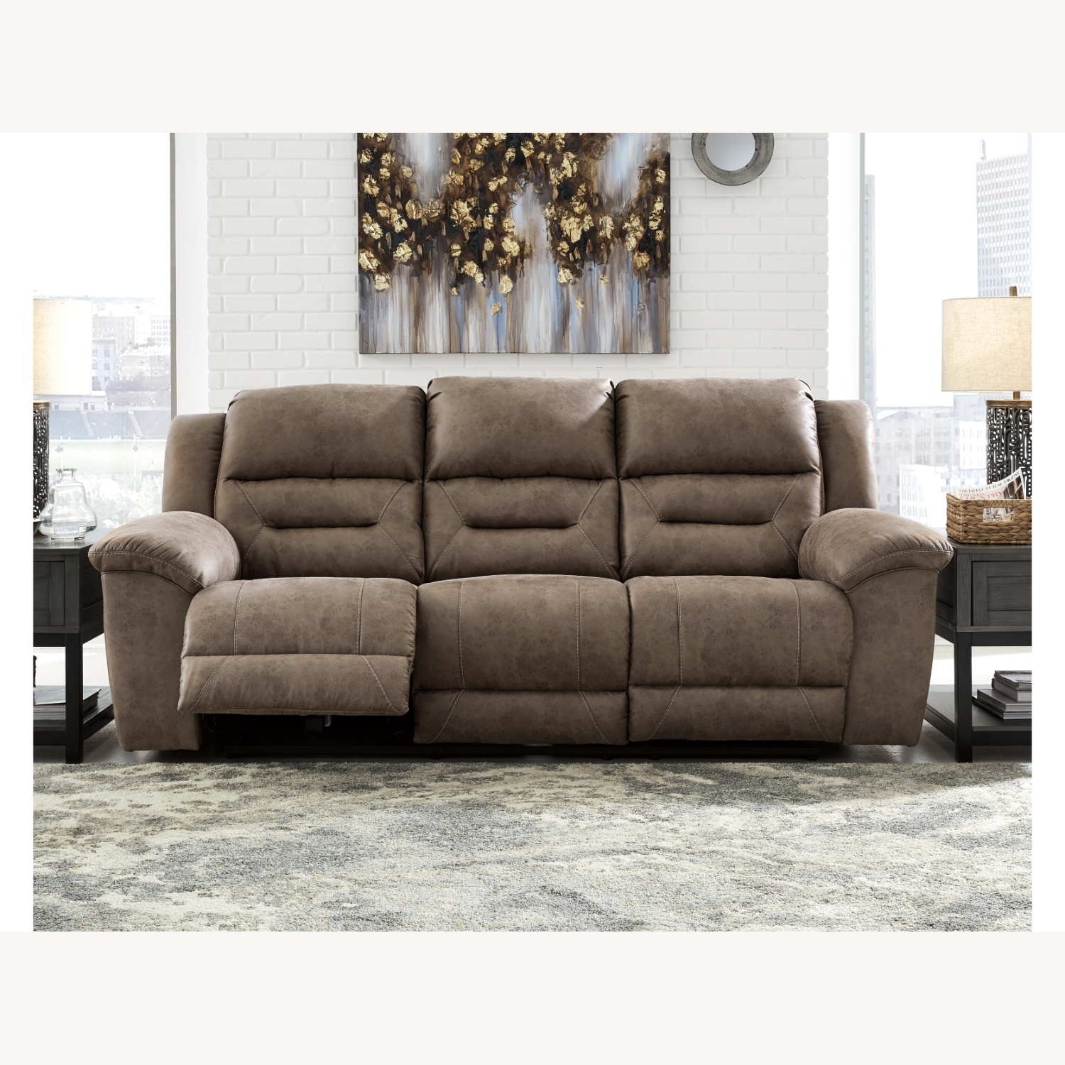 Vantage Fine Furniture Light Gray Loveseat - image-8