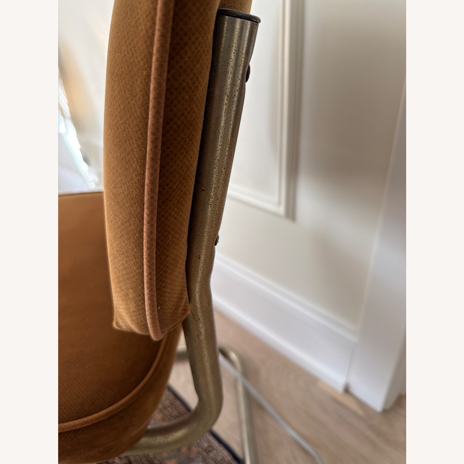 Light Brown Fabric Dining Chairs - image-3