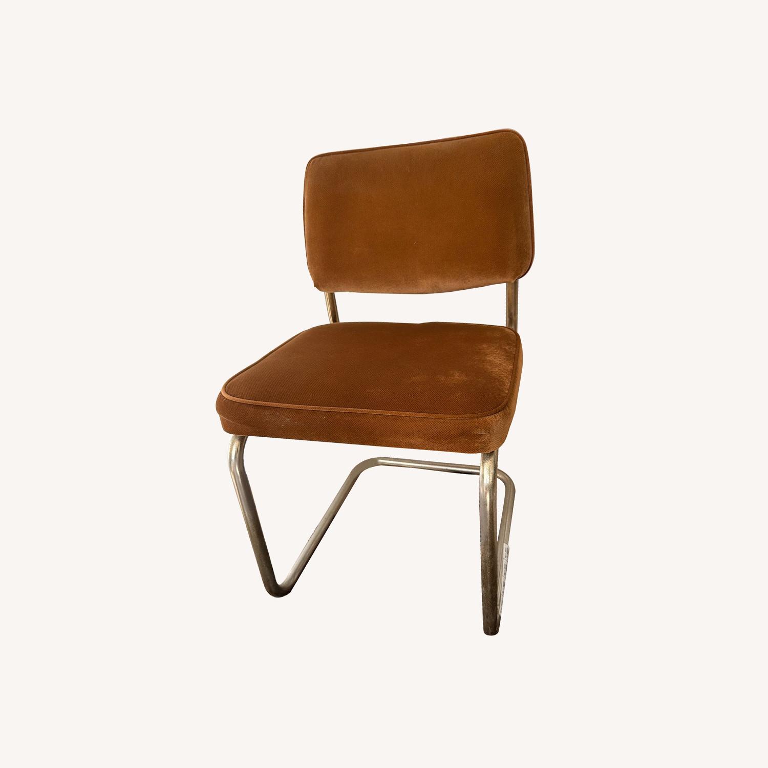 Light Brown Fabric Dining Chairs - image-0