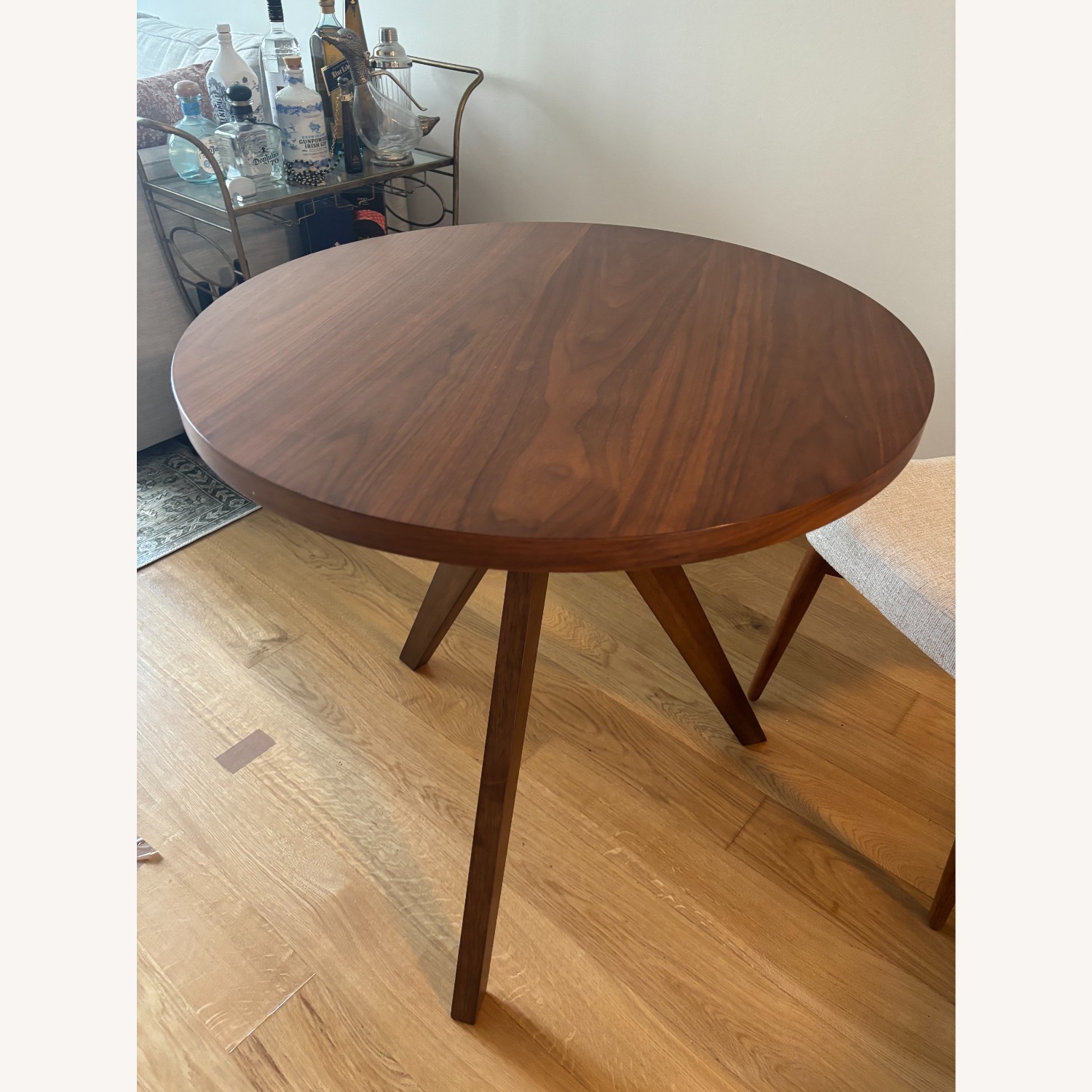 West Elm Tripod Dining Table Walnut  - image-1