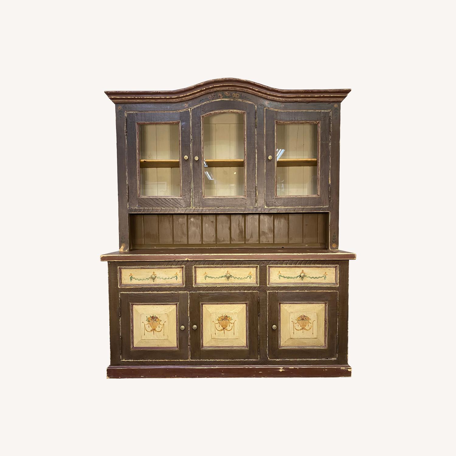 Large Antique European Country Hutch Imported - image-0