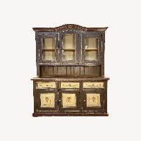 Large Antique European Country Hutch Imported