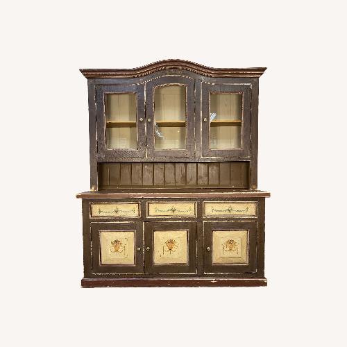 Used Large Antique European Country Hutch Imported for sale on AptDeco