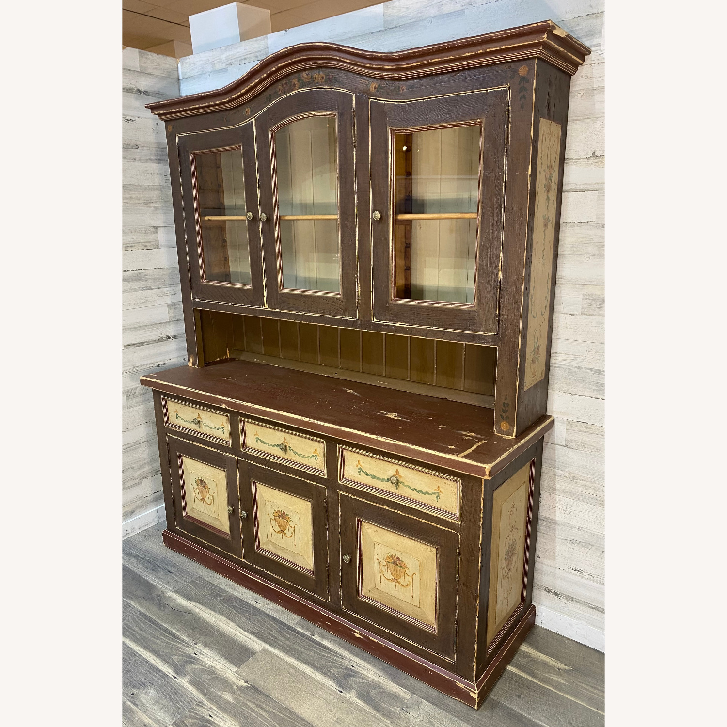Large Antique European Country Hutch Imported - image-5