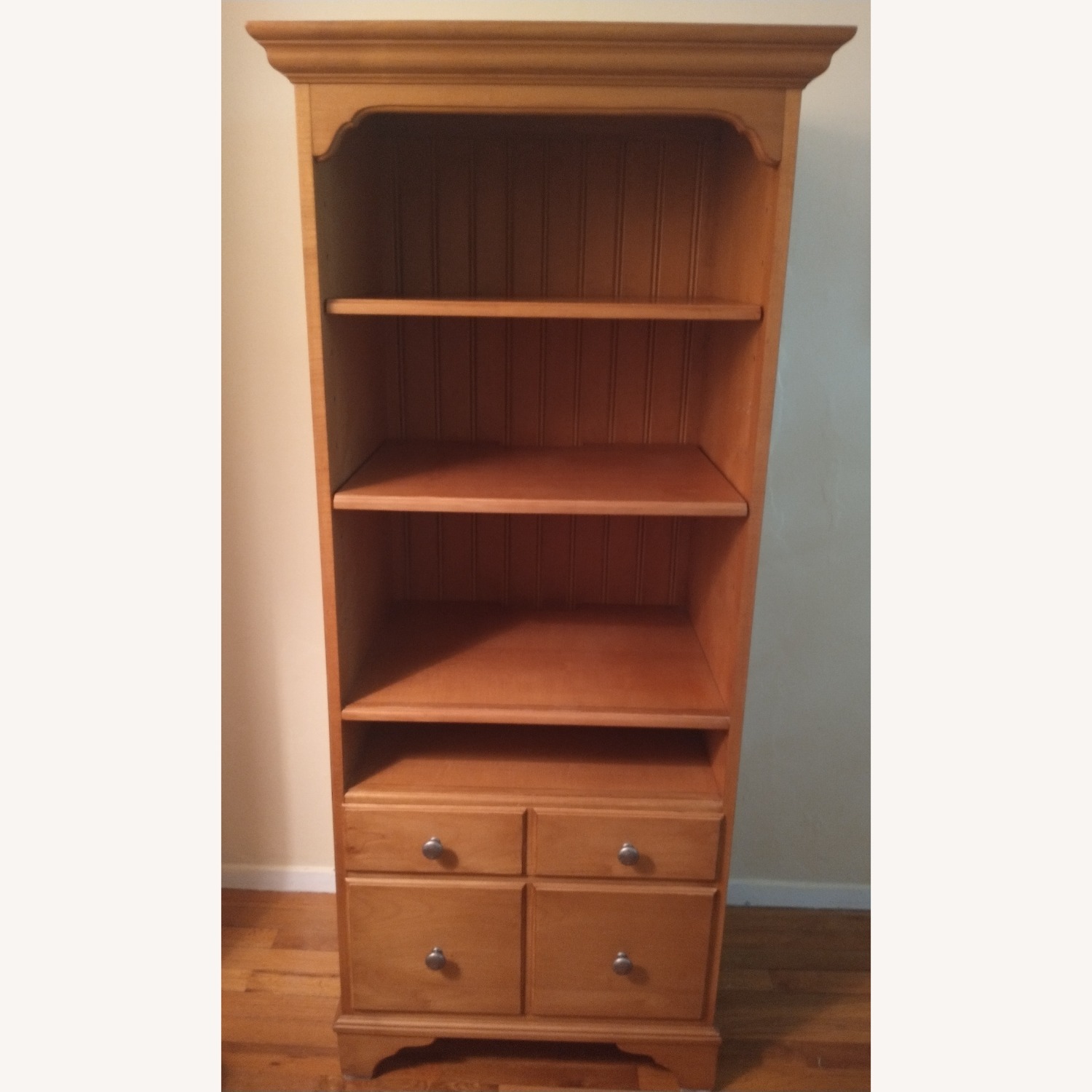 Ethan Allen Natural Wood Media Storage - image-1