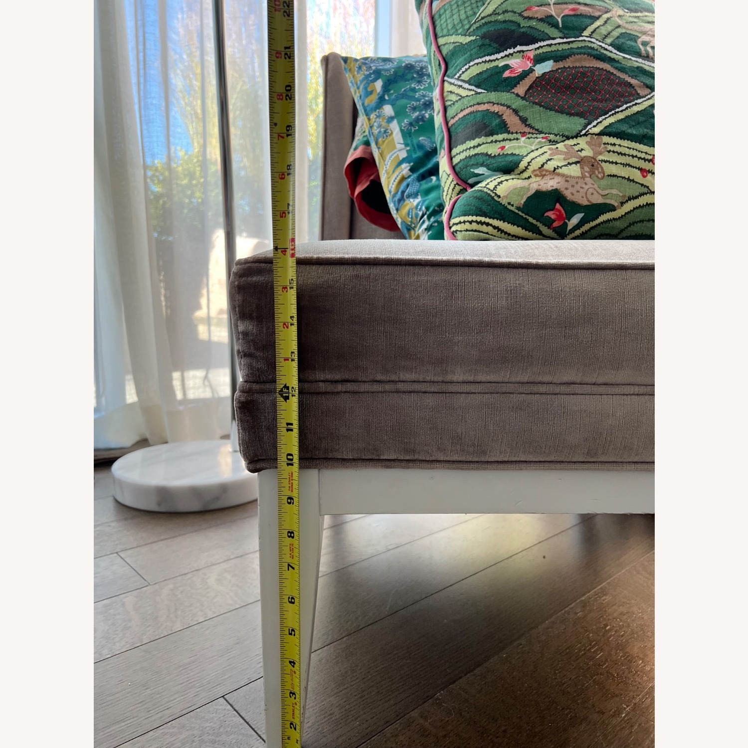 Jonathan Adler Morrow Gray Velvet Slipper Chairs - image-6