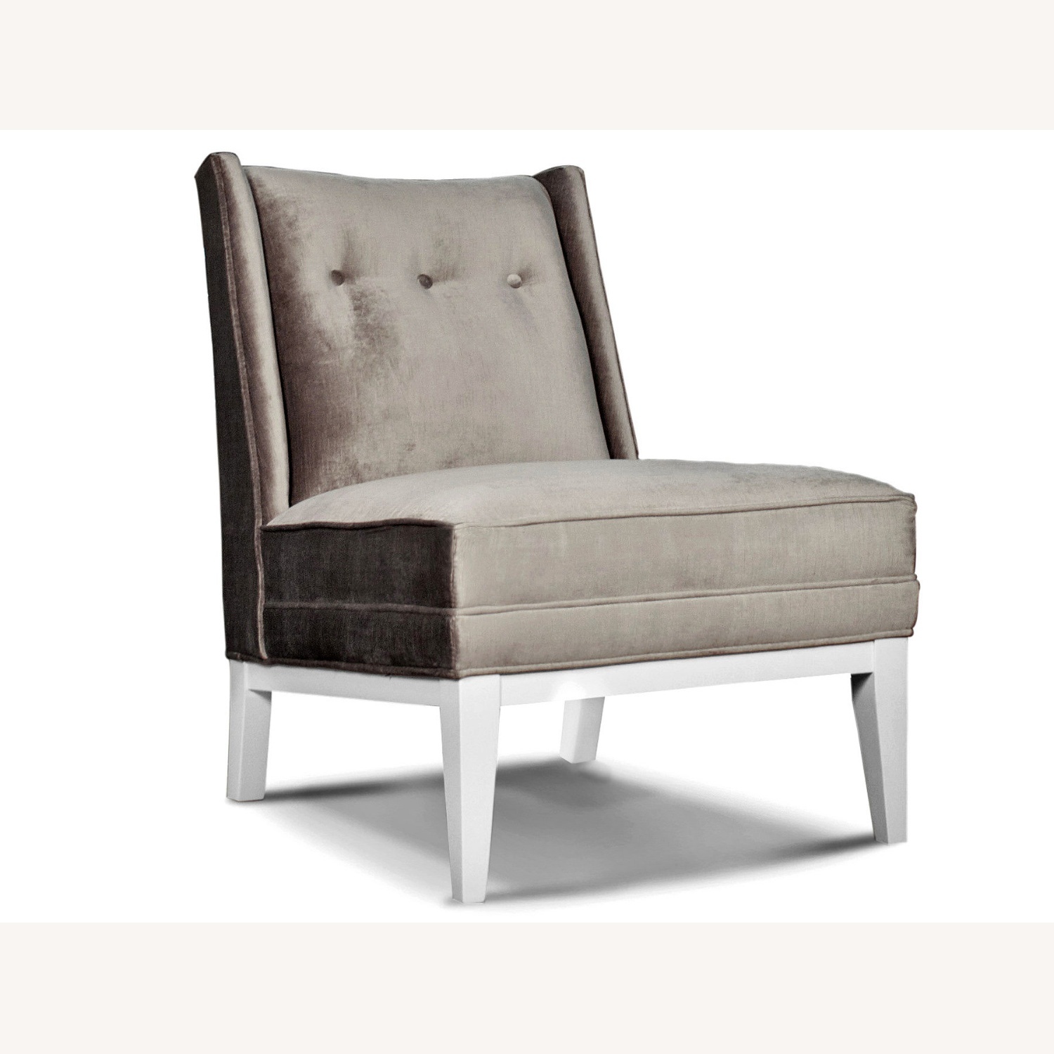 Jonathan Adler Morrow Gray Velvet Slipper Chairs - image-5