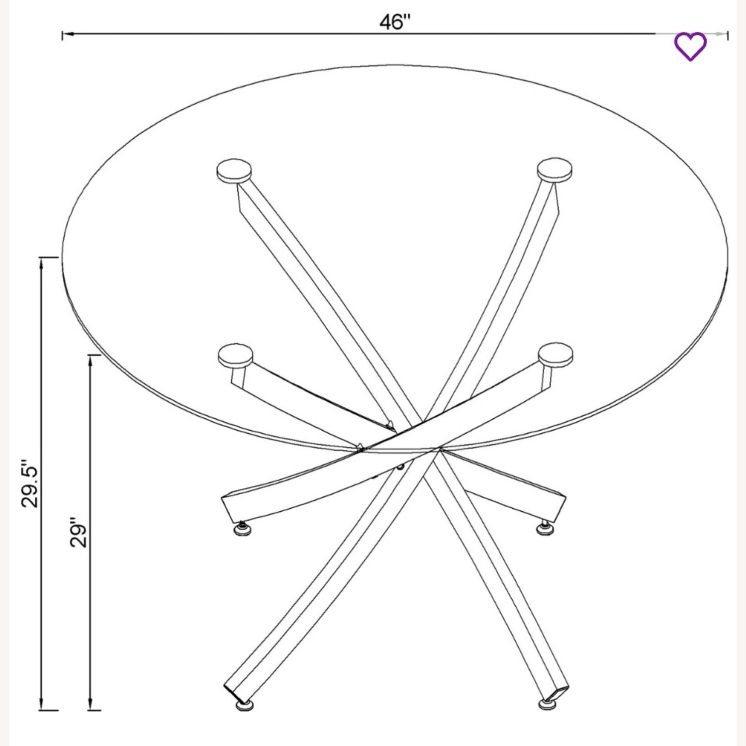 Axtell Round Glass Top Metal Base Dining Table - image-4