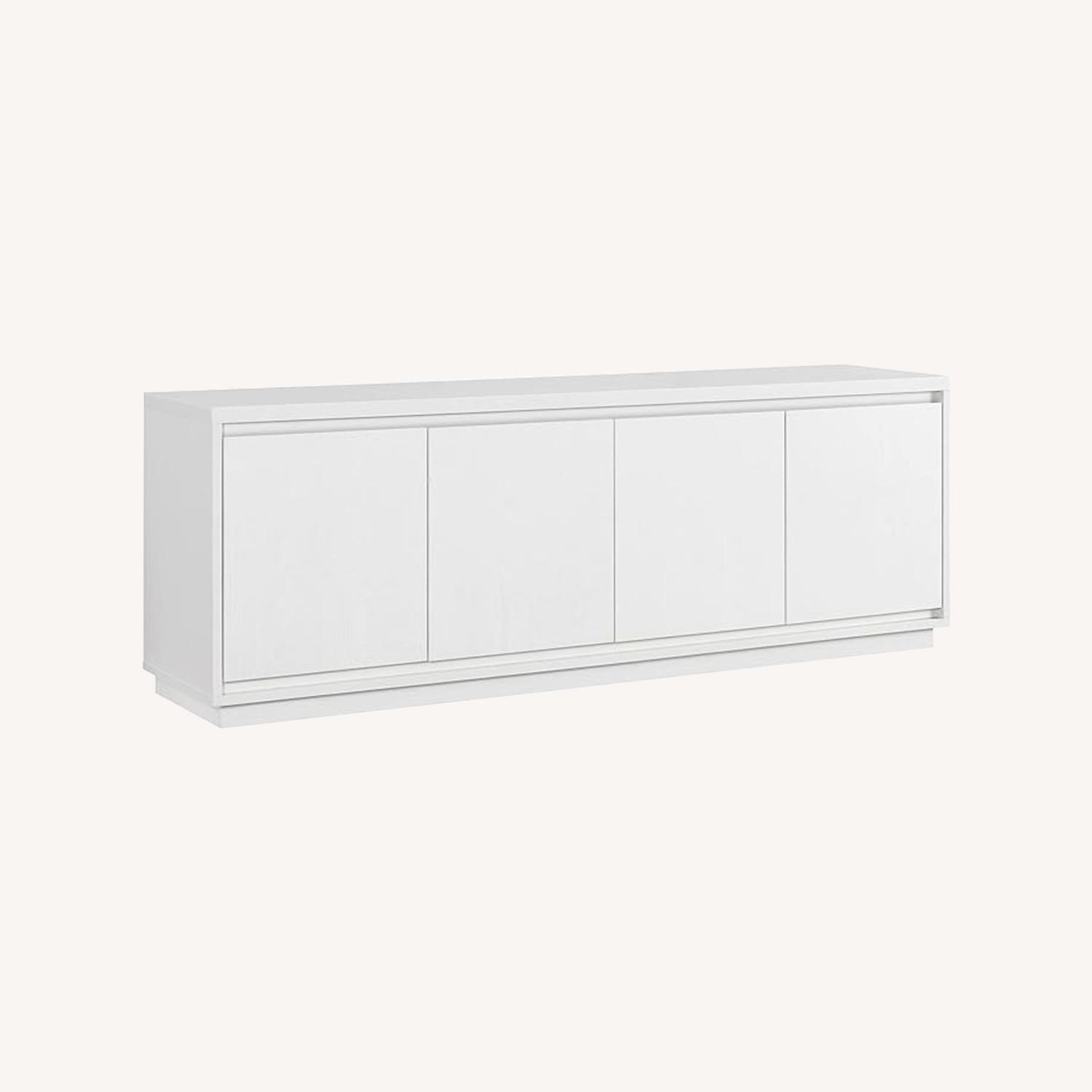 White Wood TV Stand/Console - image-0