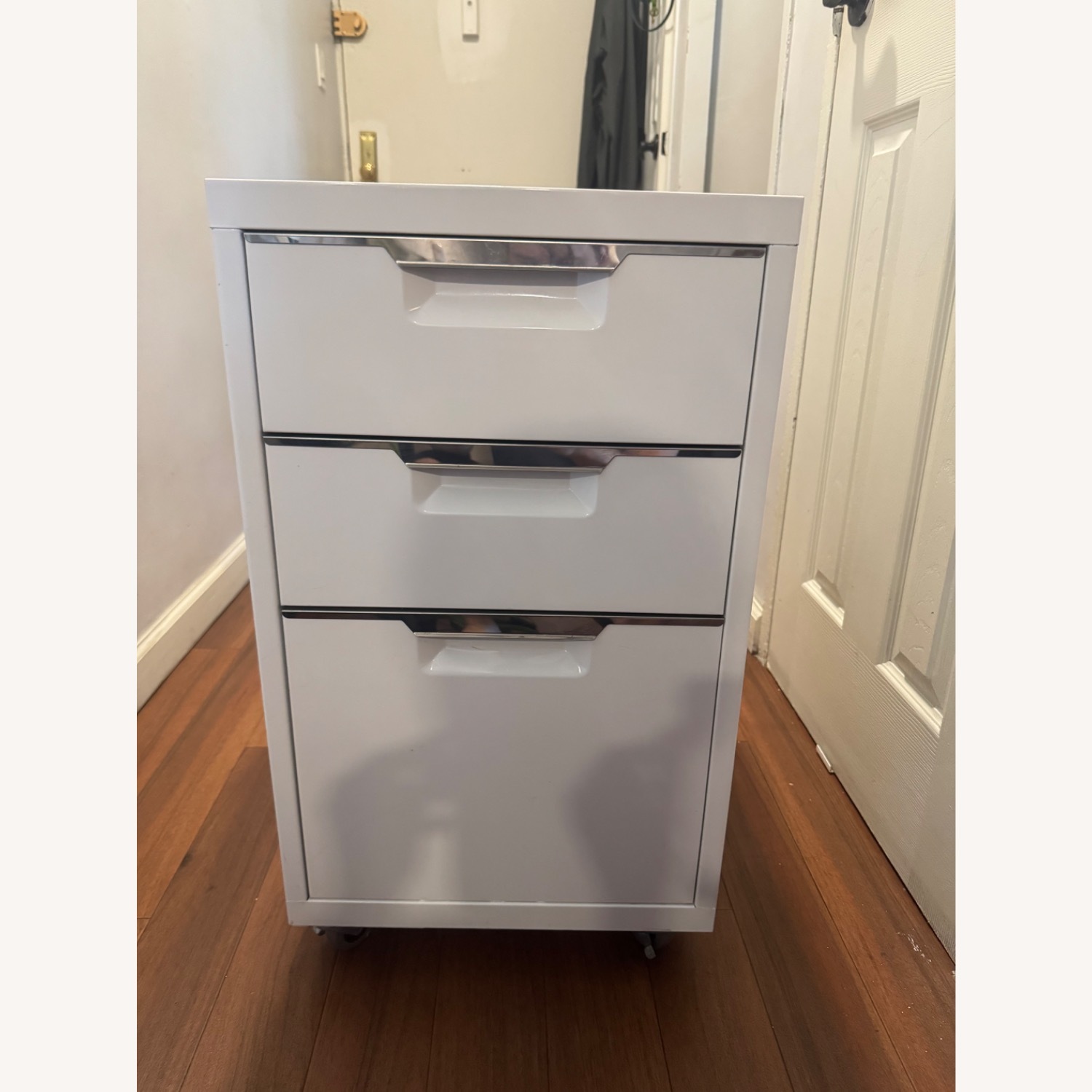 CB2 TPS White 3-Drawer Filing Cabinet - image-1