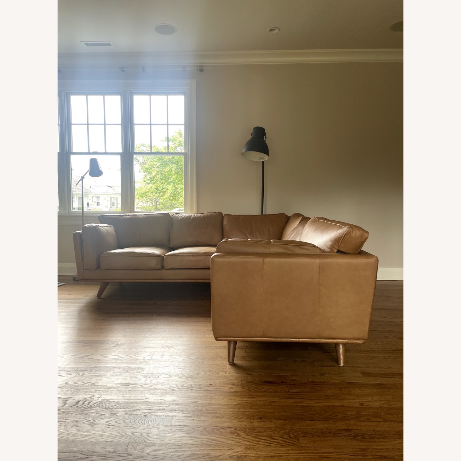 Article Timber 93" Leather Corner Sectional - Charme Tan - image-2