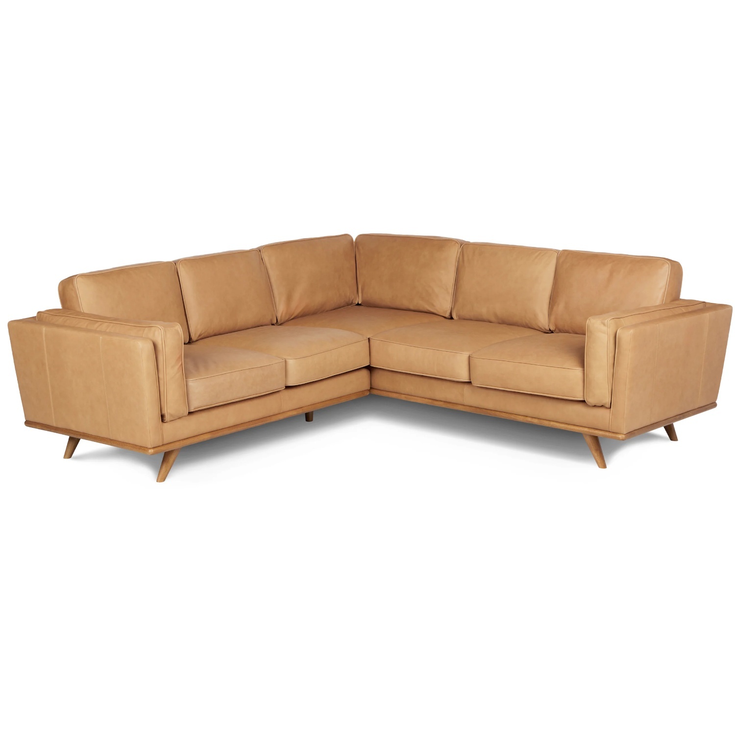 Article Timber 93" Leather Corner Sectional - Charme Tan - image-5