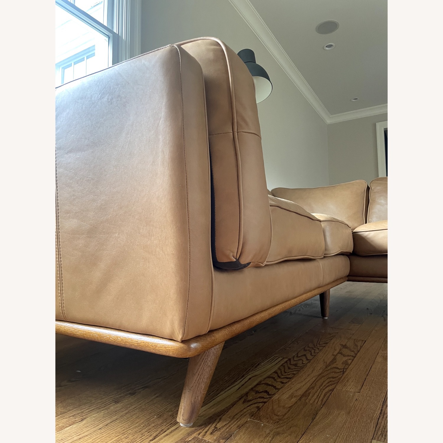 Article Timber 93" Leather Corner Sectional - Charme Tan - image-3