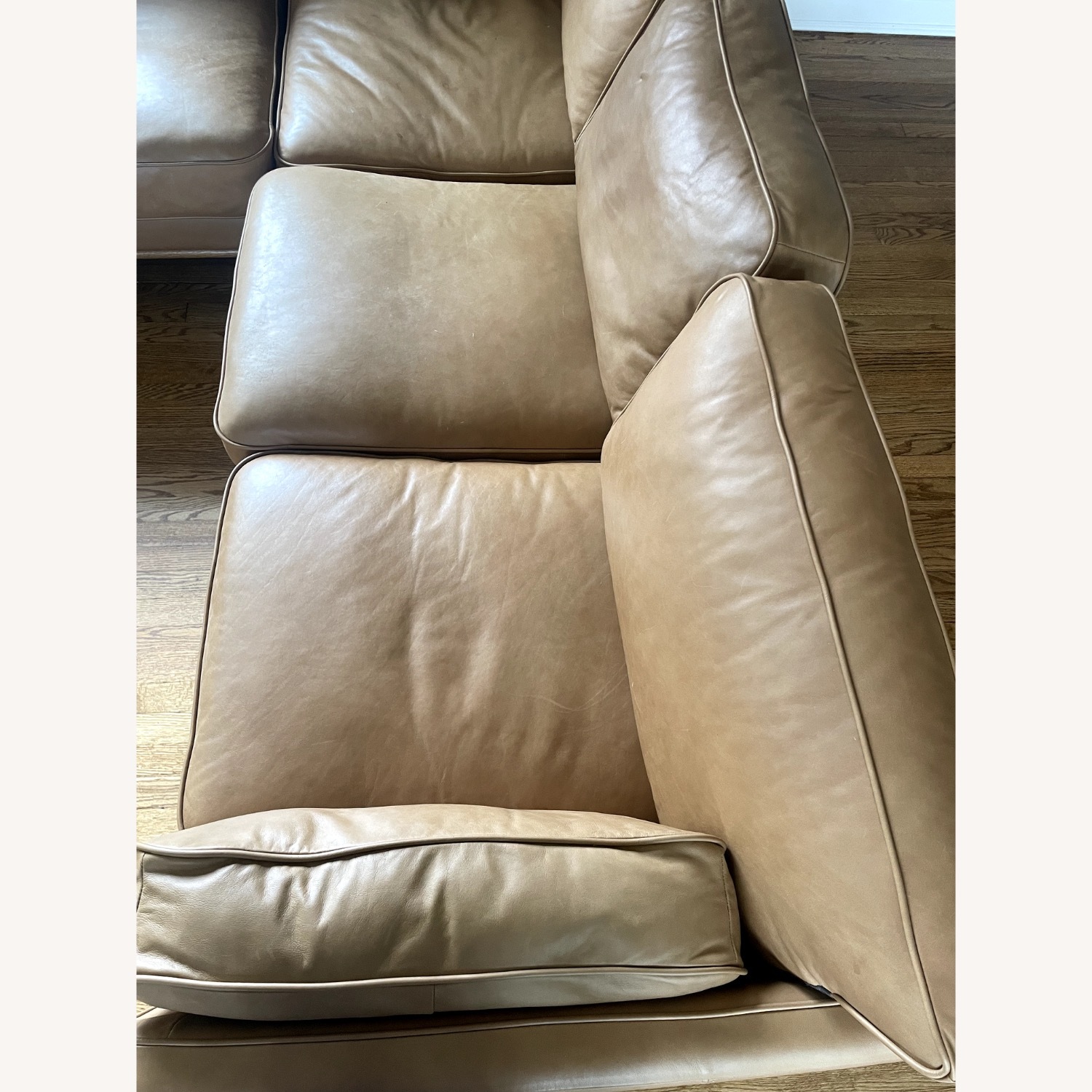 Article Timber 93" Leather Corner Sectional - Charme Tan - image-4