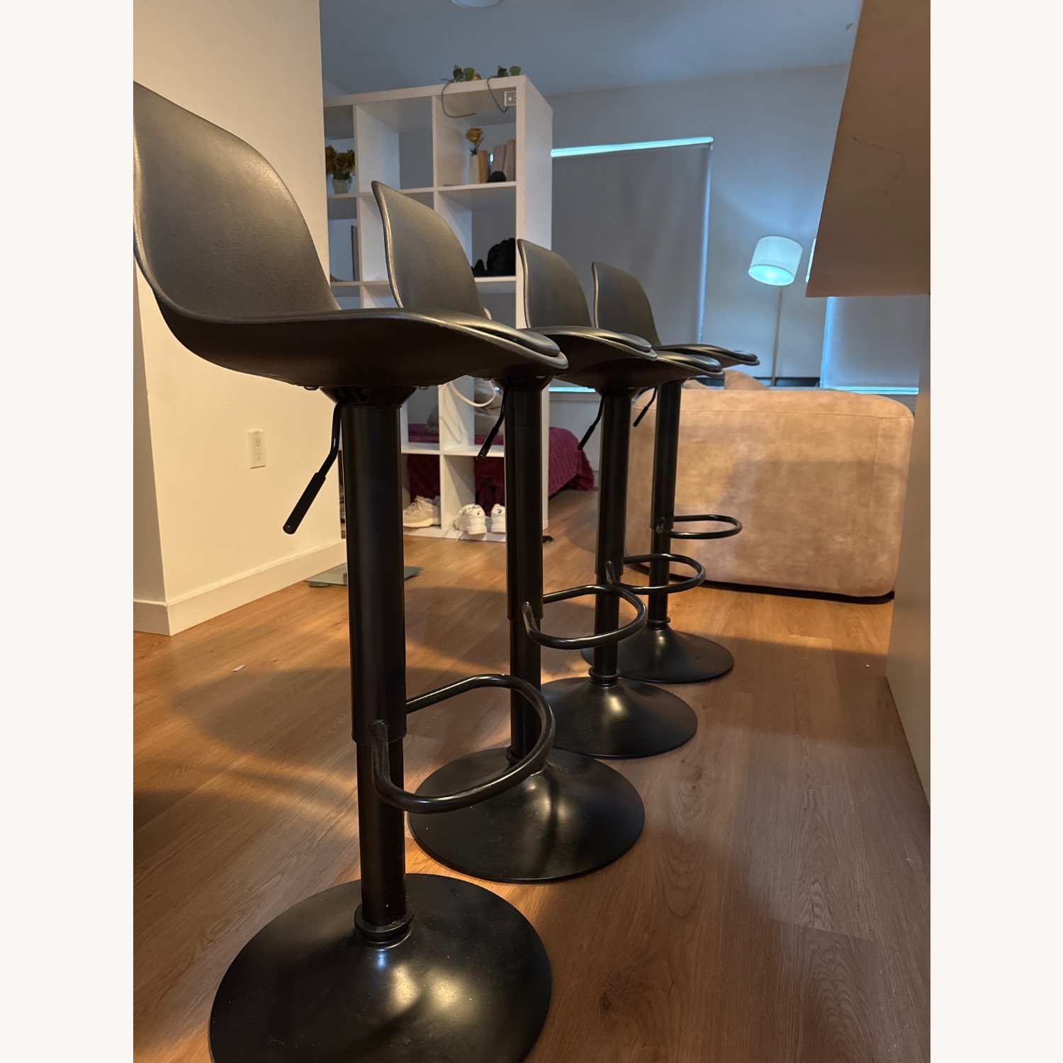 Nalupatio Black Modern Bar Stools - image-3