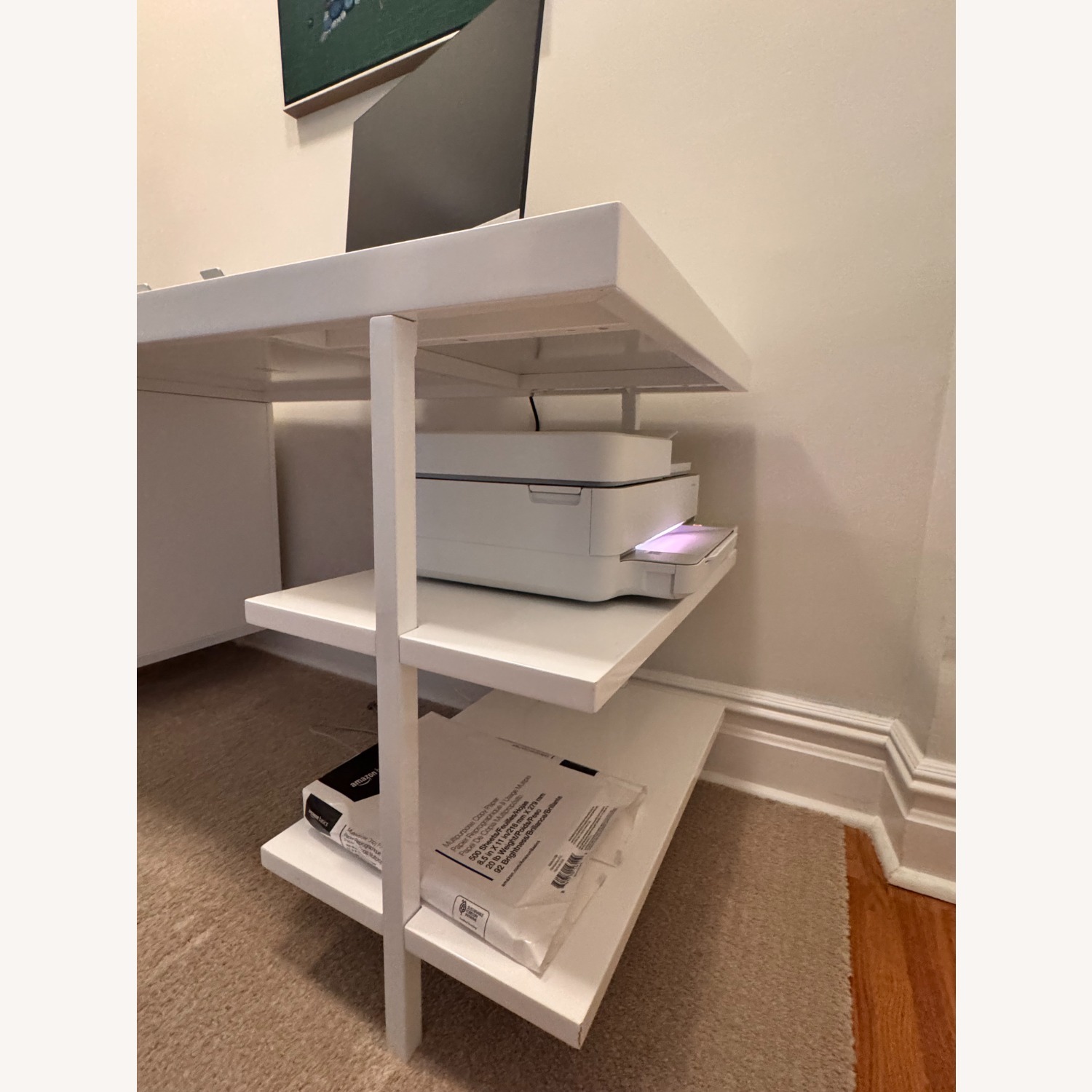 CB2 Stairway Modular Desk White Wood Desk - image-3