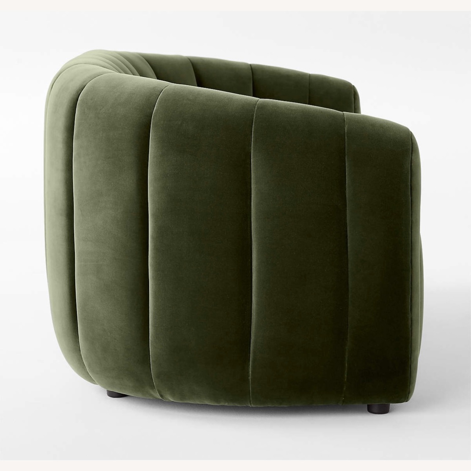 CB2 Fitz 72.5" Channeled Green Velvet Loveseat - image-13