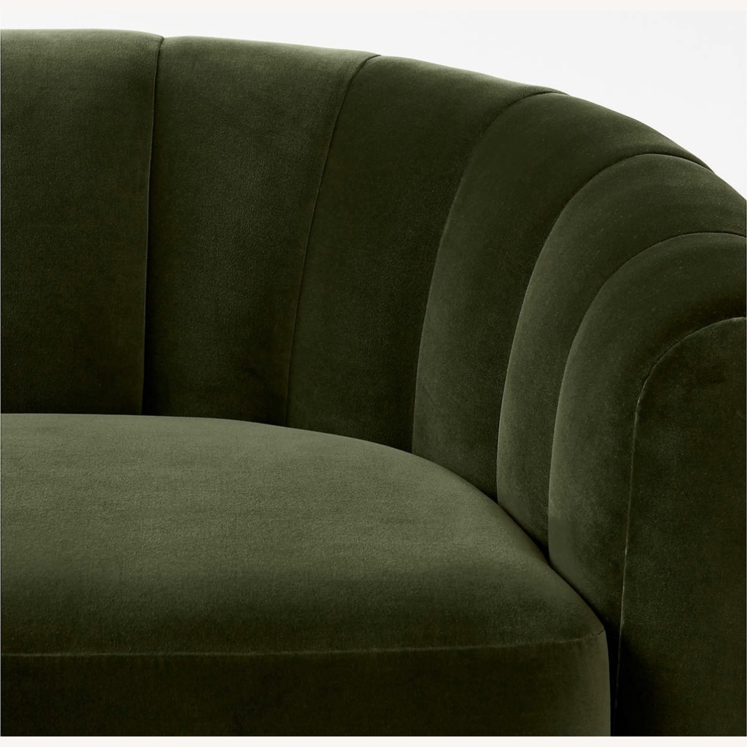 CB2 Fitz 72.5" Channeled Green Velvet Loveseat - image-15