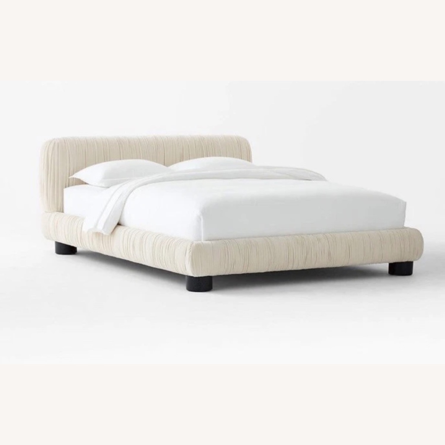 CB2 Cantar Ivory Velvet Upholstered Queen Bed - image-4