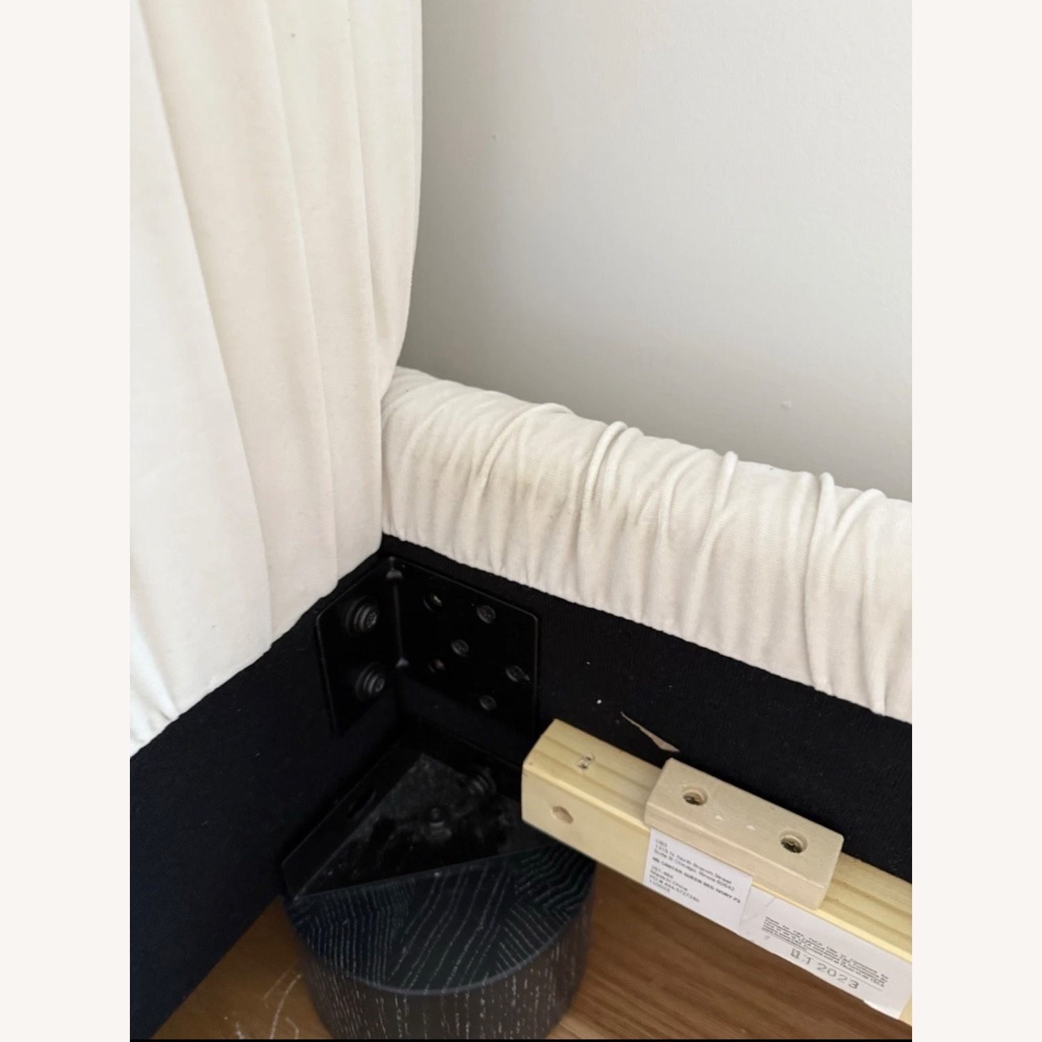 CB2 Cantar Ivory Velvet Upholstered Queen Bed - image-12