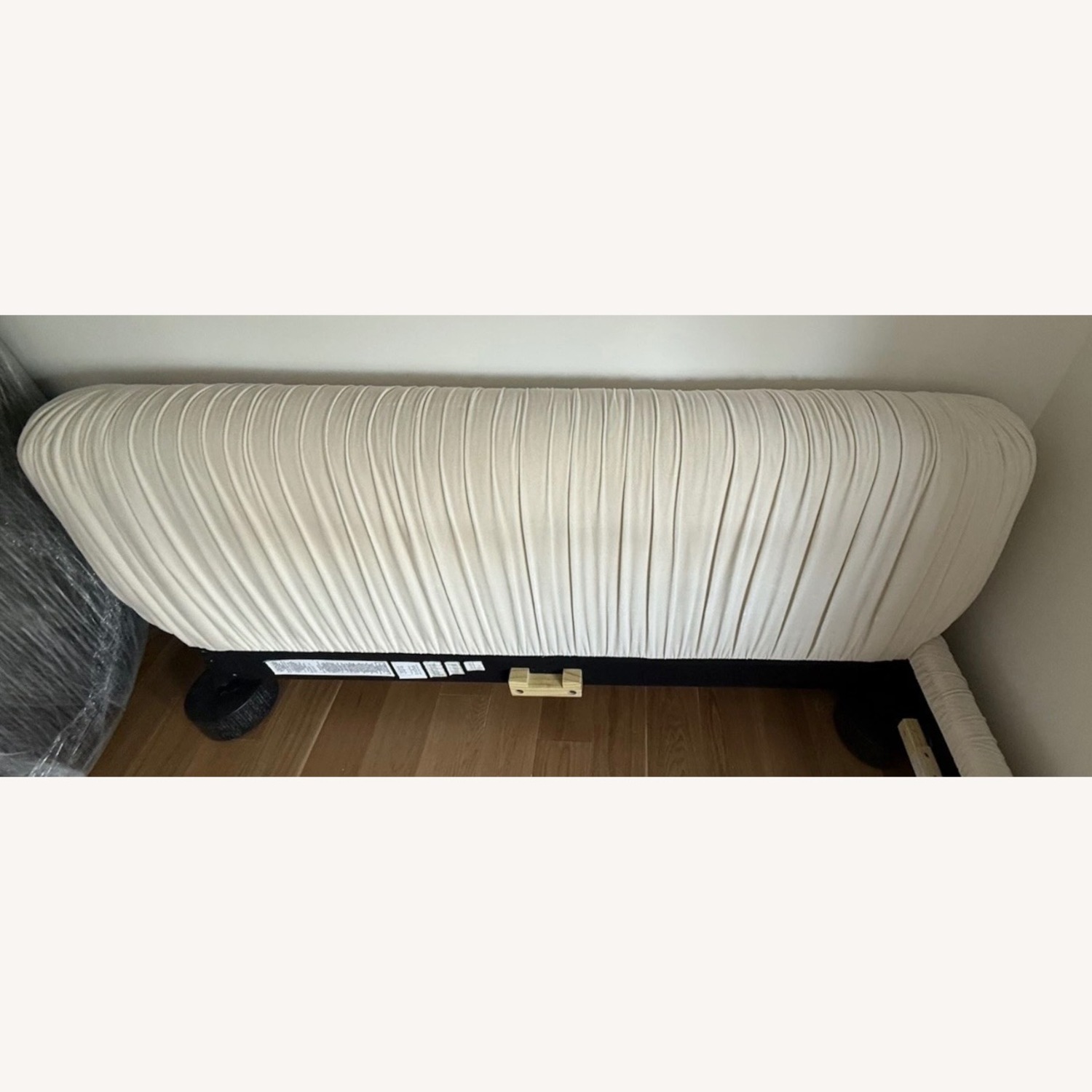 CB2 Cantar Ivory Velvet Upholstered Queen Bed - image-11