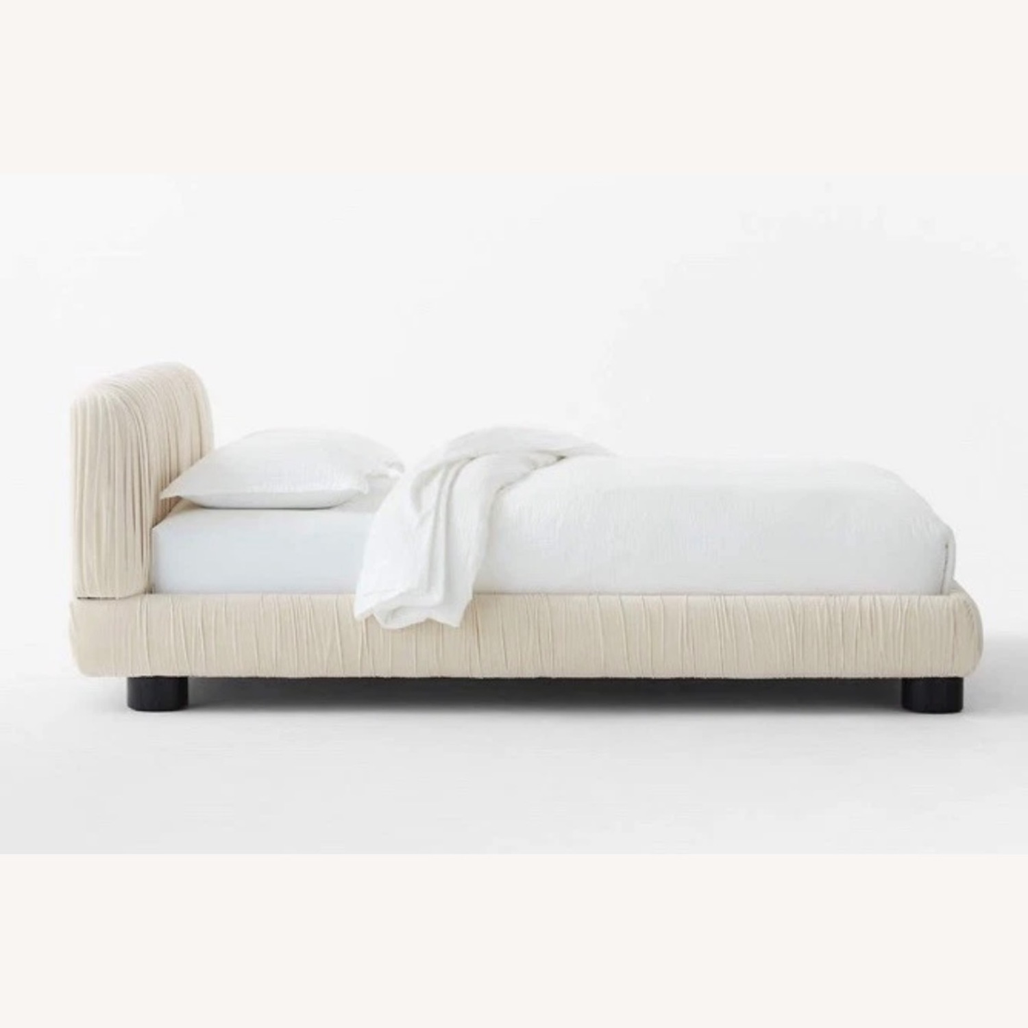 CB2 Cantar Ivory Velvet Upholstered Queen Bed - image-5