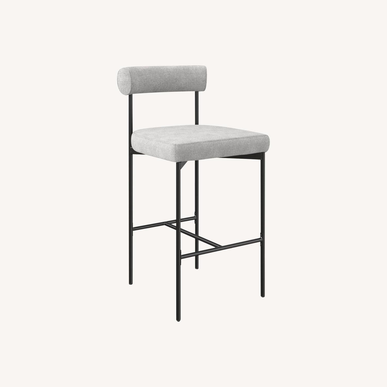 Nathan James Dahlia Counter Height Chair, Modern Barstool with Back Set Of 2 - image-0