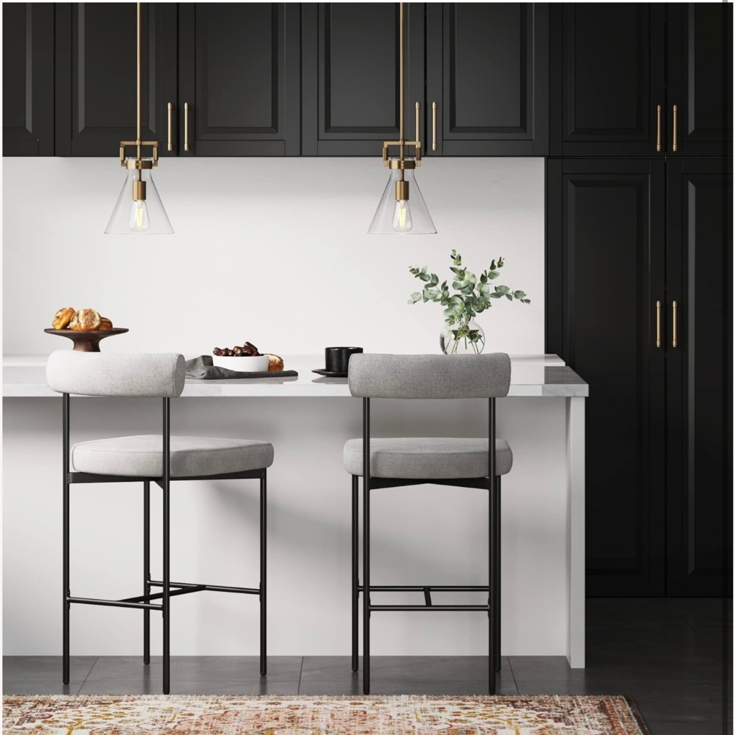 Nathan James Dahlia Counter Height Chair, Modern Barstool with Back Set Of 2 - image-5