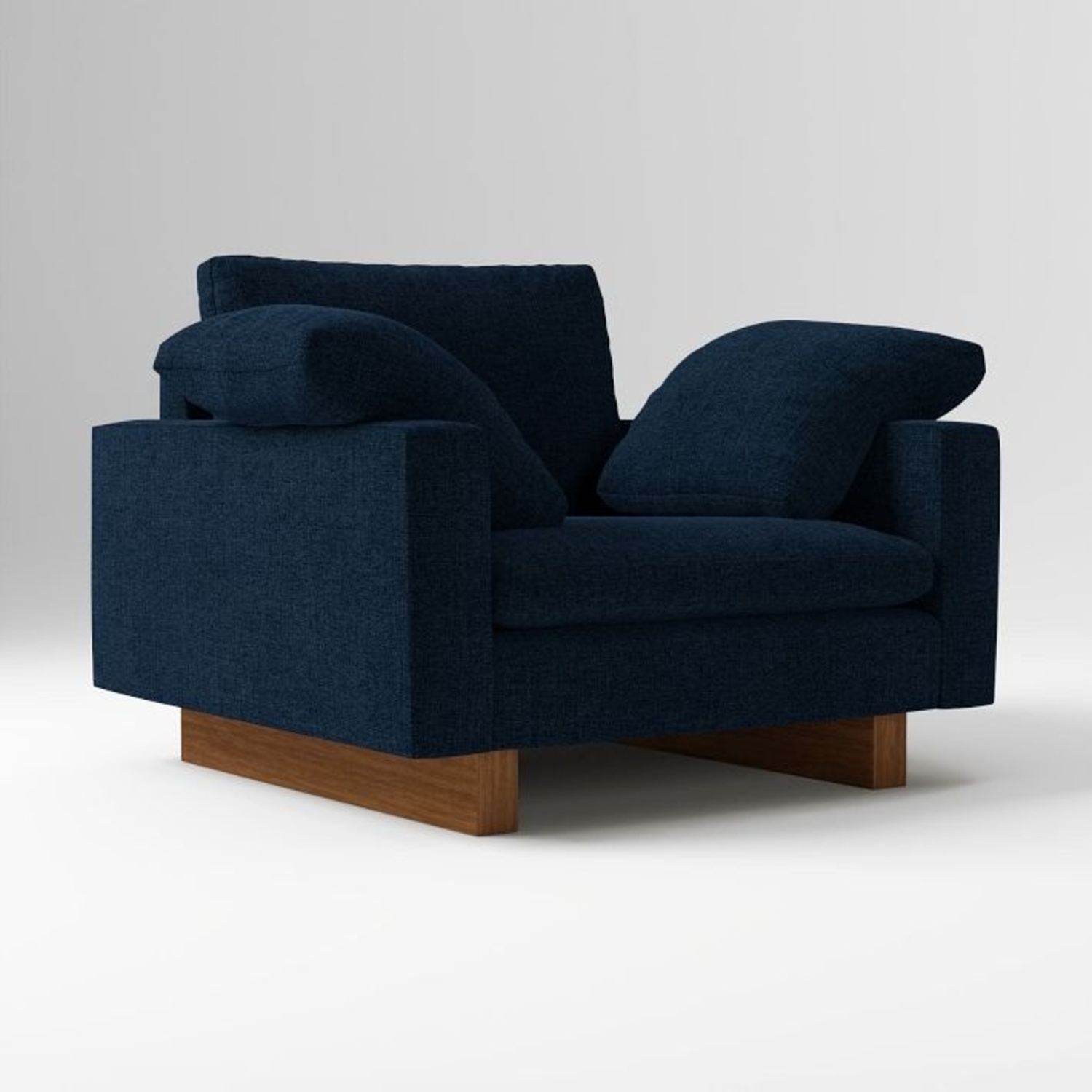 West Elm Harmony Blue Velvet Loveseat - image-5