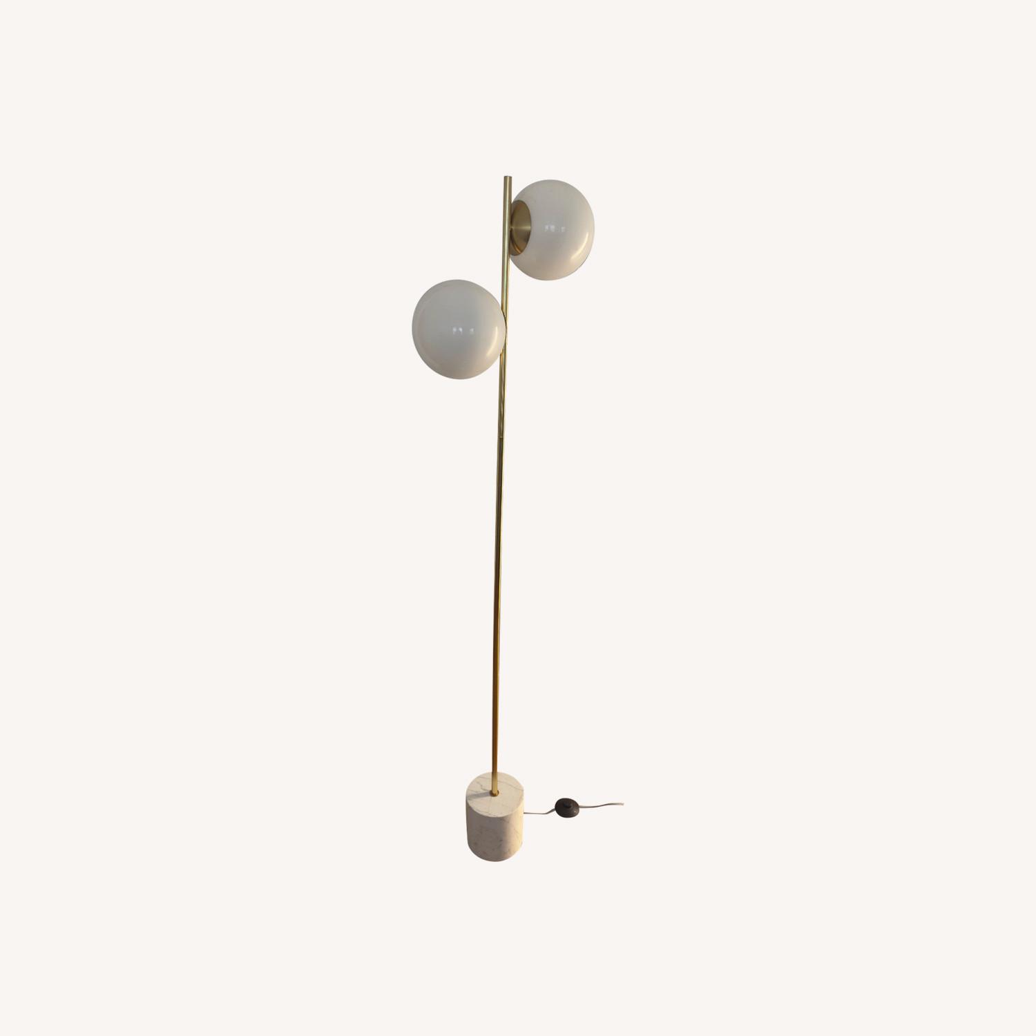 West Elm Sphere & Stem 2-Light Floor Lamp - image-0