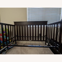 Dutailier Crib and Toddler Bed in Brown/ Gray AptDeco