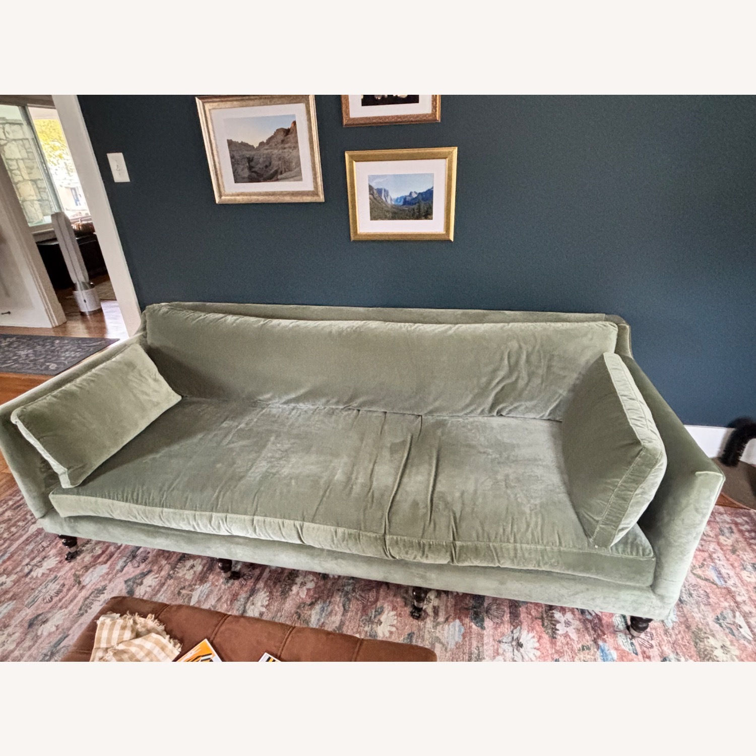 Lulu & Georgia Fabienne Green Velvet 3+ Seater Sofa - image-2