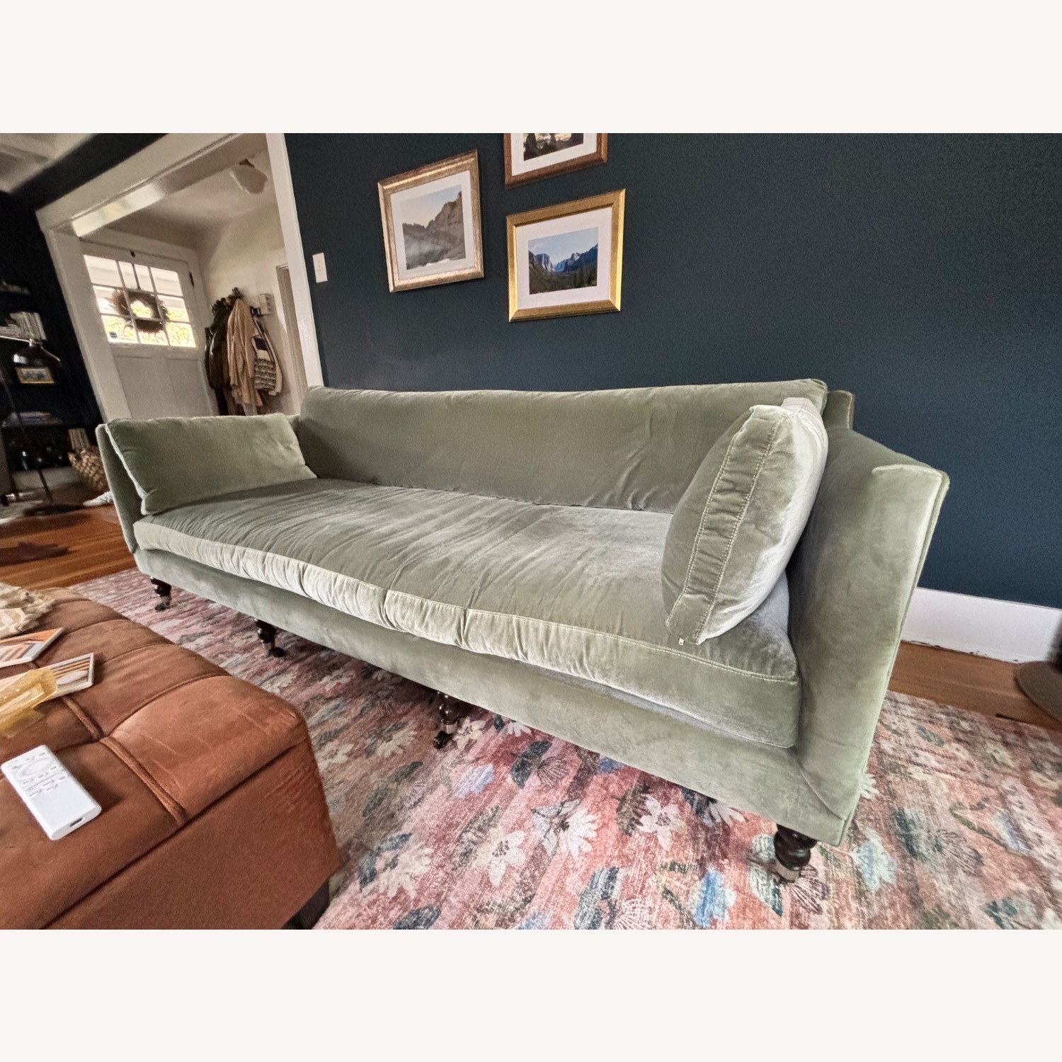 Lulu & Georgia Fabienne Green Velvet 3+ Seater Sofa - image-1