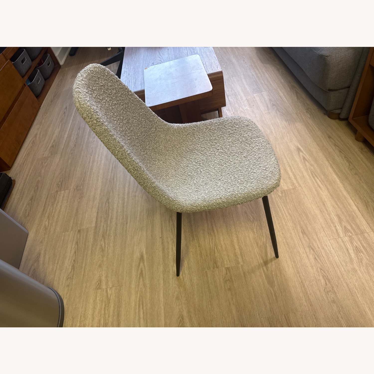 AllModern Kody Light Gray Boucle Dining Chairs - image-2